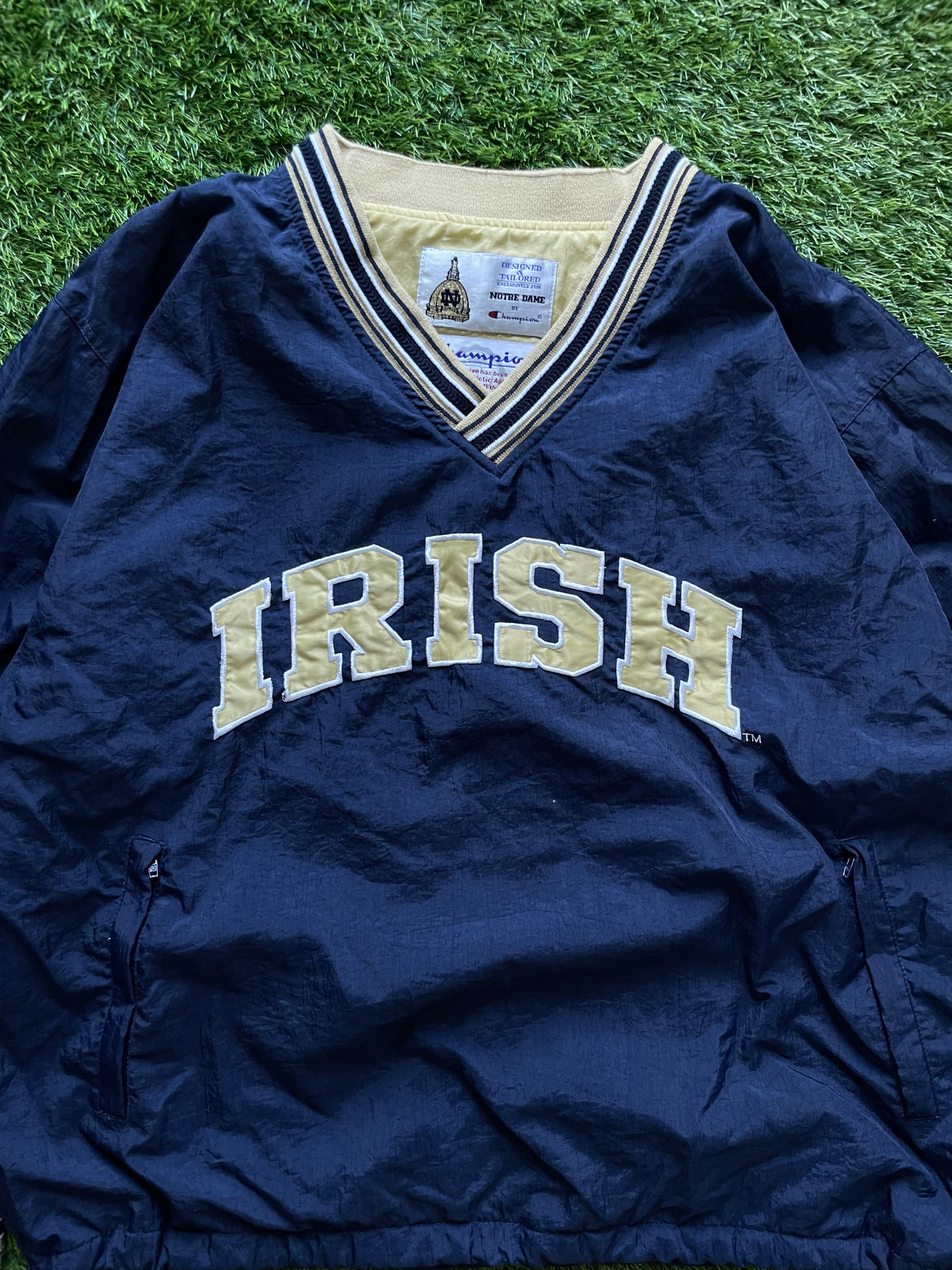 Vintage Notre Dame Irish Pullover Windbreaker Large