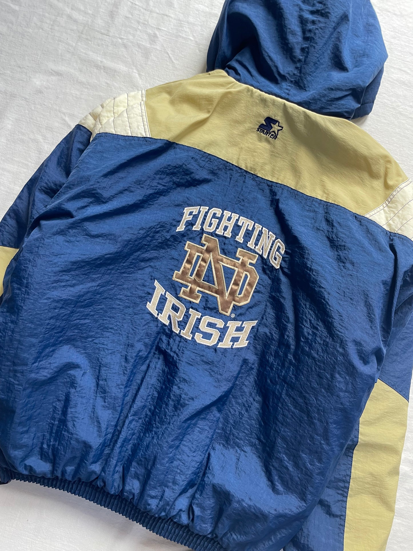 Vintage Notre Dame Starter Puffer Jacket XLarge