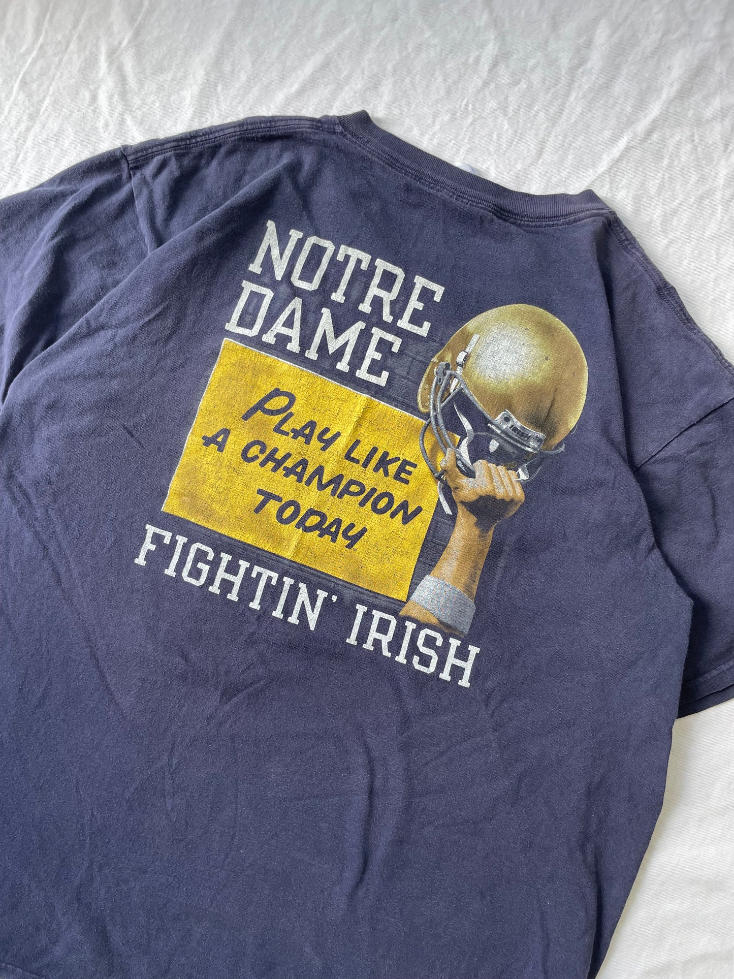Vintage Notre Dame Play Like A Champion Today Tee XLarge/2XL