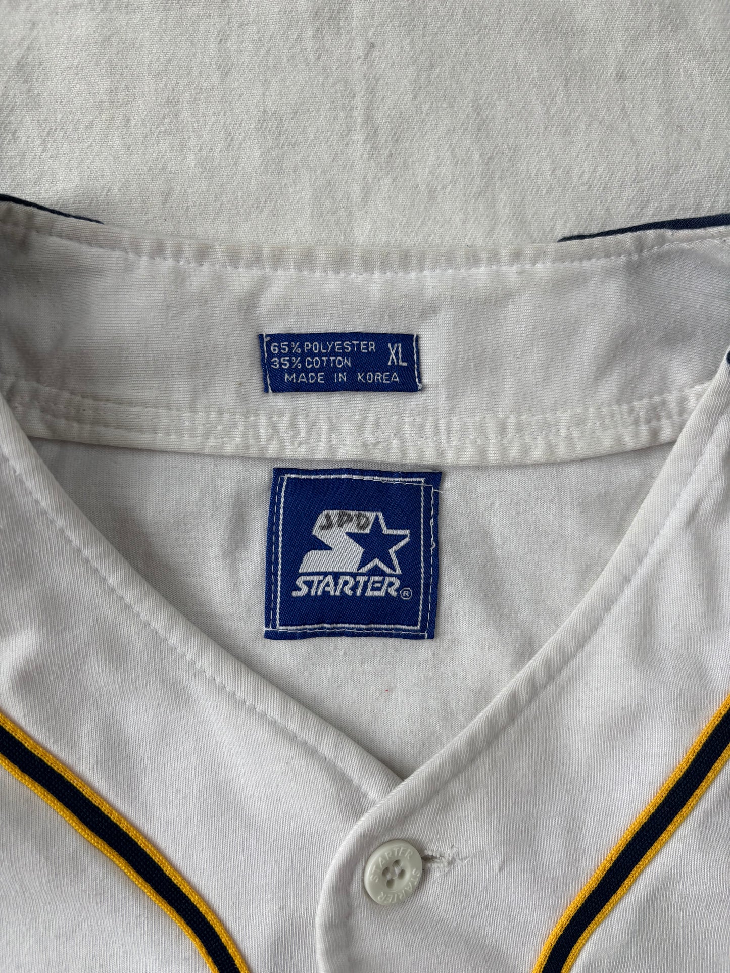 Vintage Notre Dame Starter Baseball Jersey XLarge