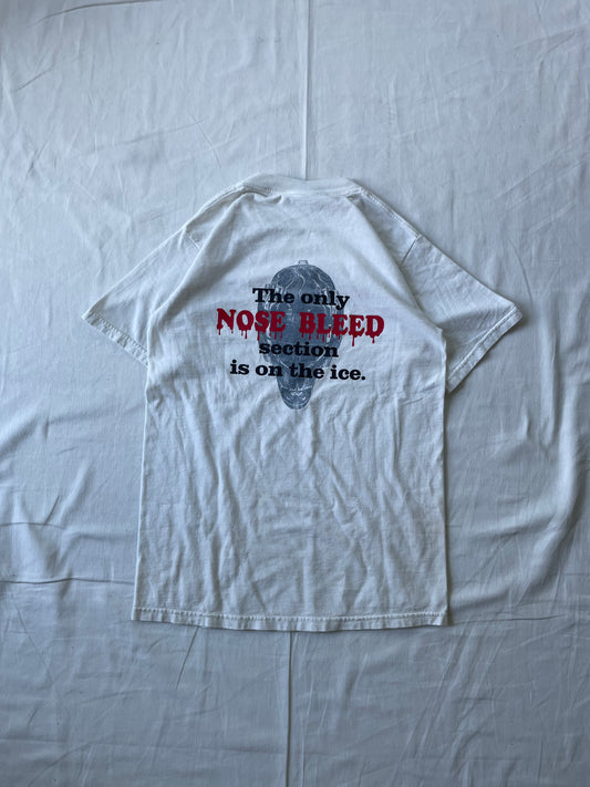 Vintage Notre Dame Hockey “The Only Nose Bleed Section Is On The Ice” Tee Small