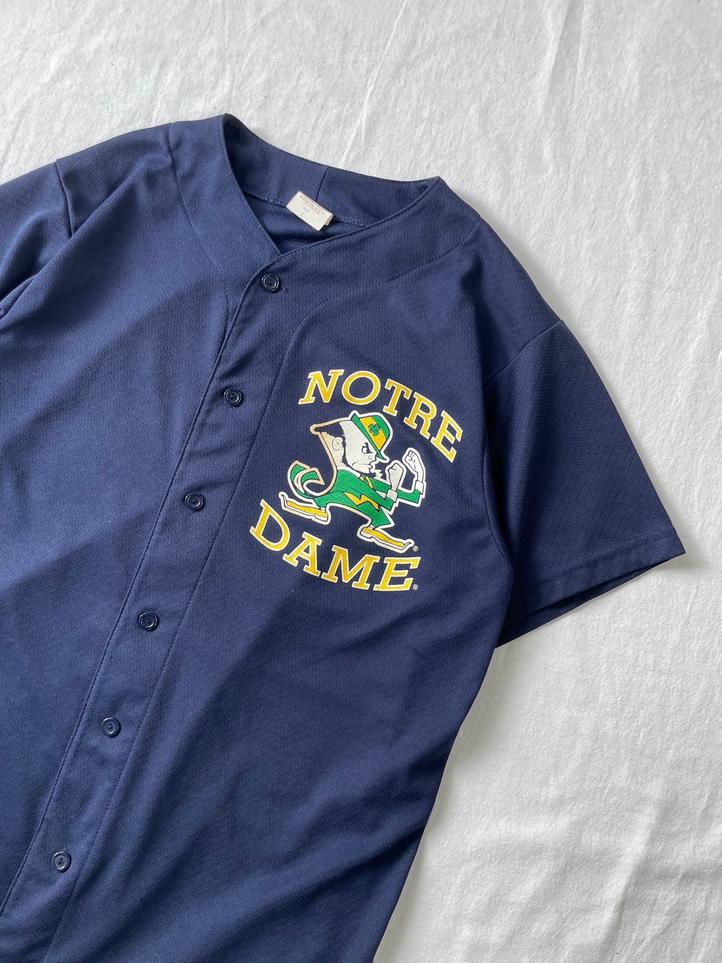 Vintage Notre Dame Baseball Jersey Large