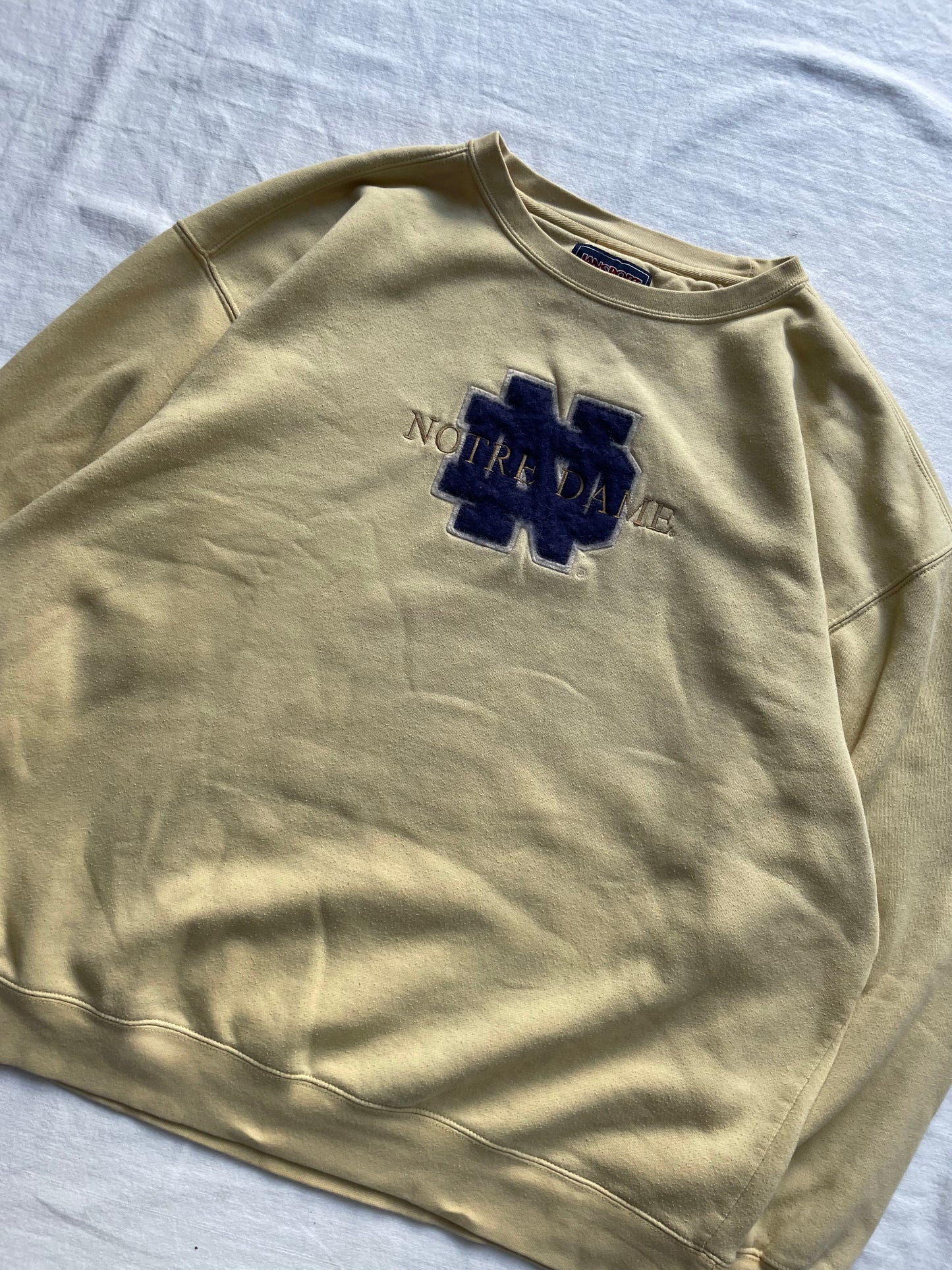 Vintage Notre Dame Golden Crewneck XLarge
