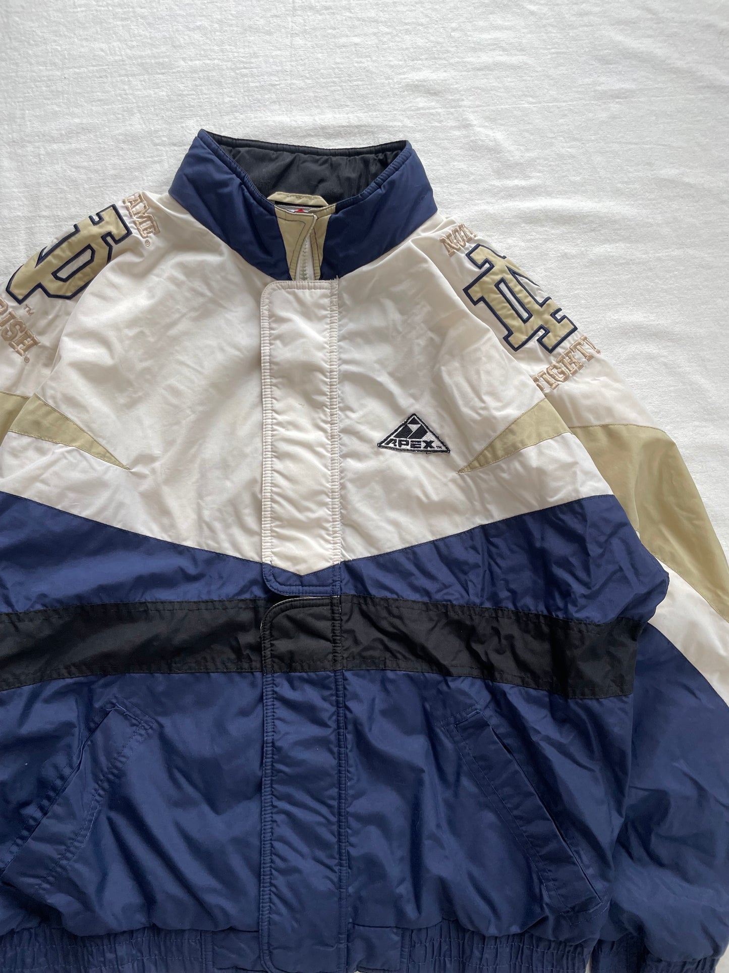 Vintage Notre Dame Windbreaker Jacket Large