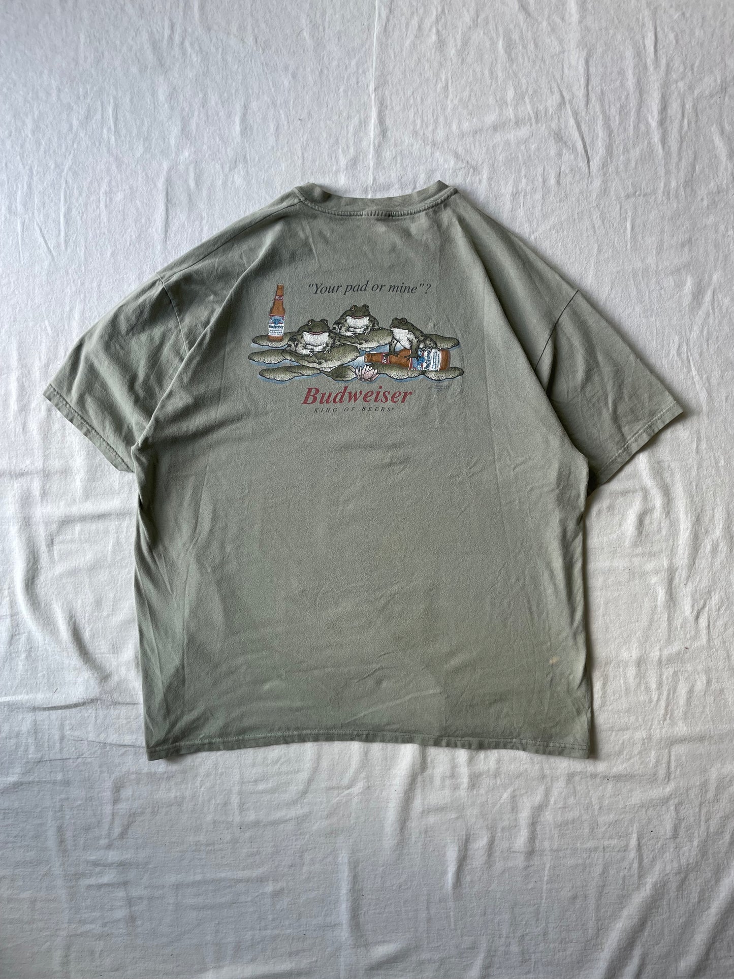 Vintage Budweiser “Your Pad Or Mine”? Frog Tee XLarge