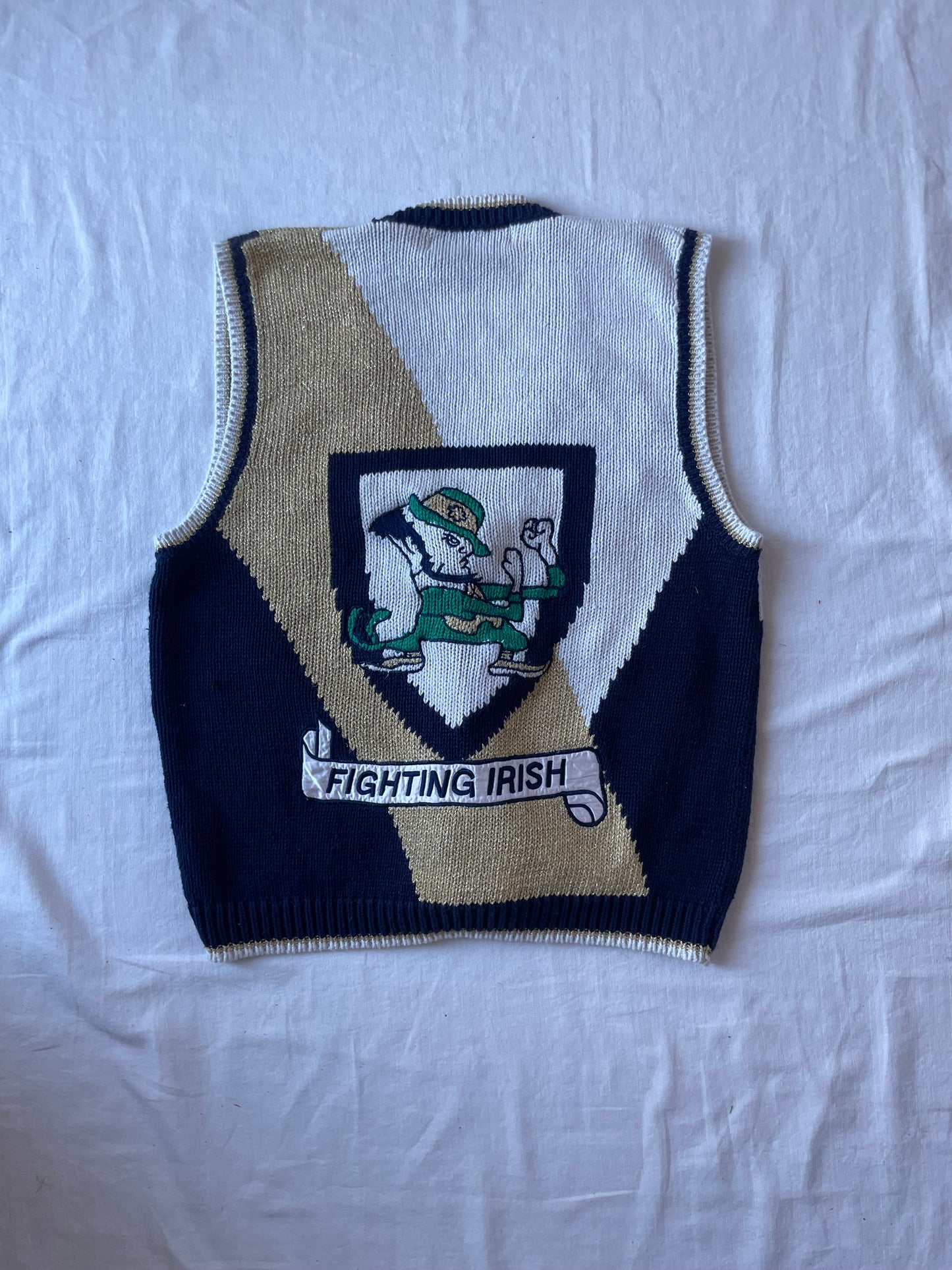 Vintage Notre Dame Sweater Vest XLarge