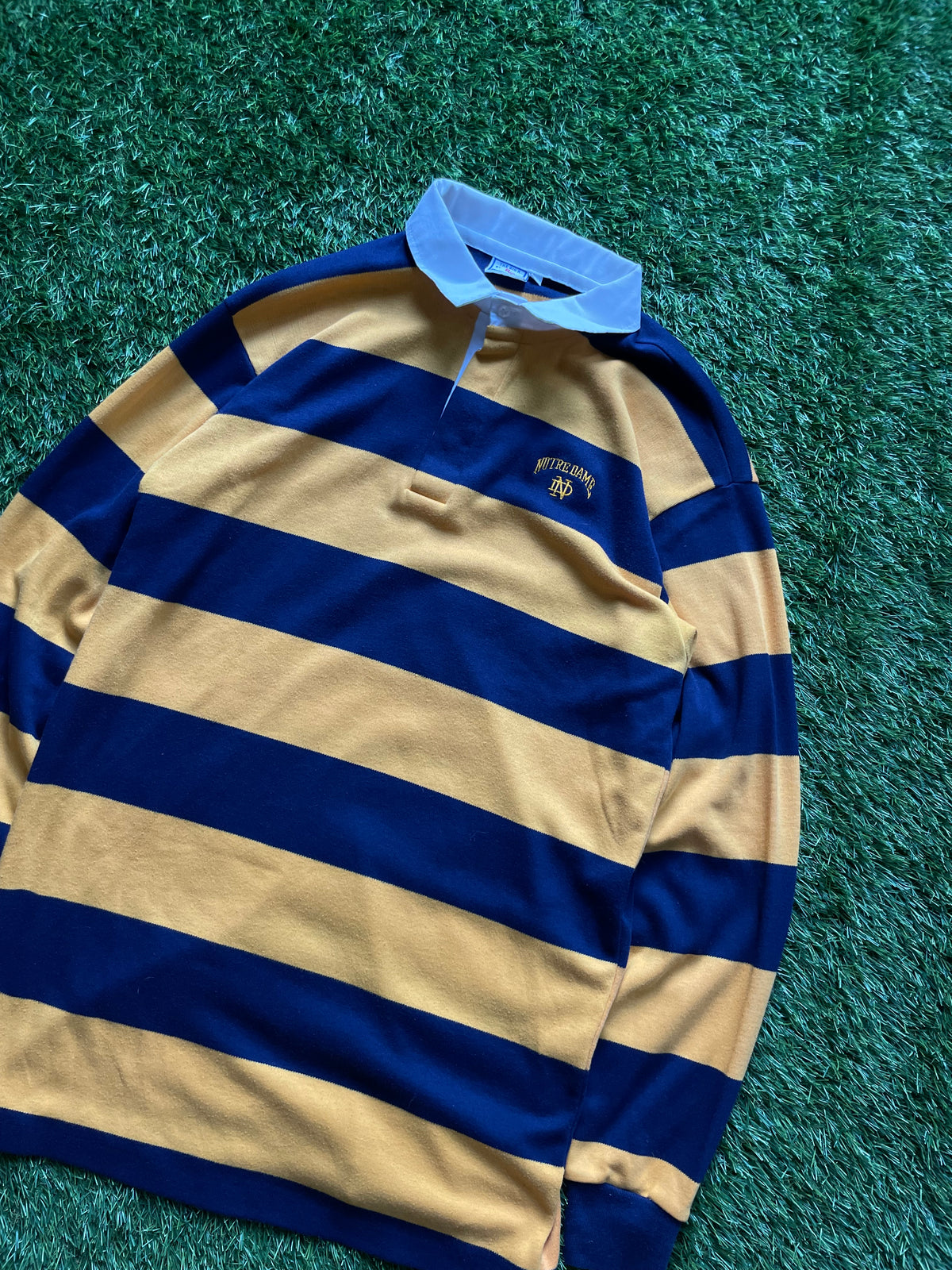 Vintage Notre Dame Rugby Polo Large