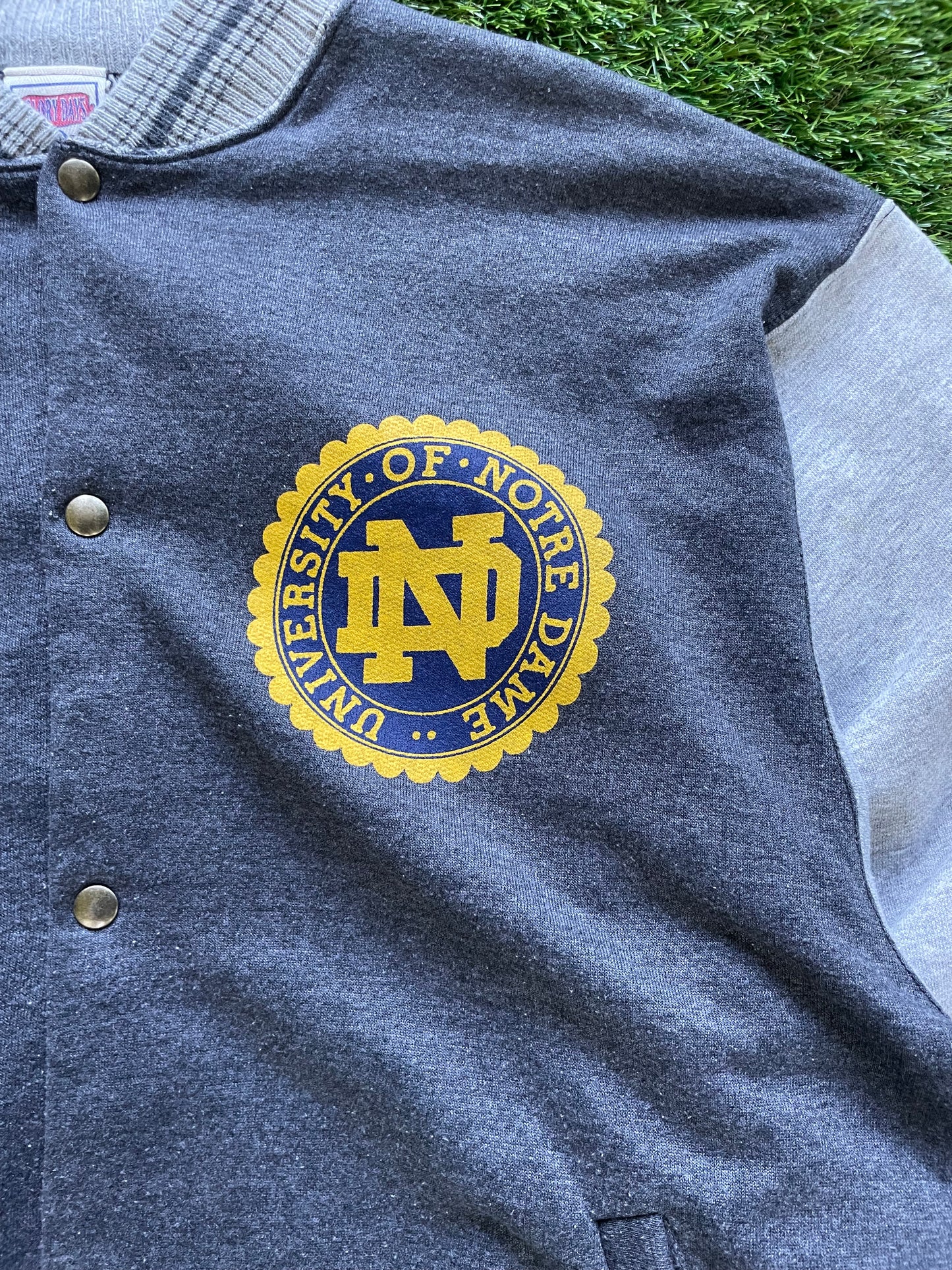 Vintage Notre Dame 1973 Football National Champions Button Up Jacket XLarge