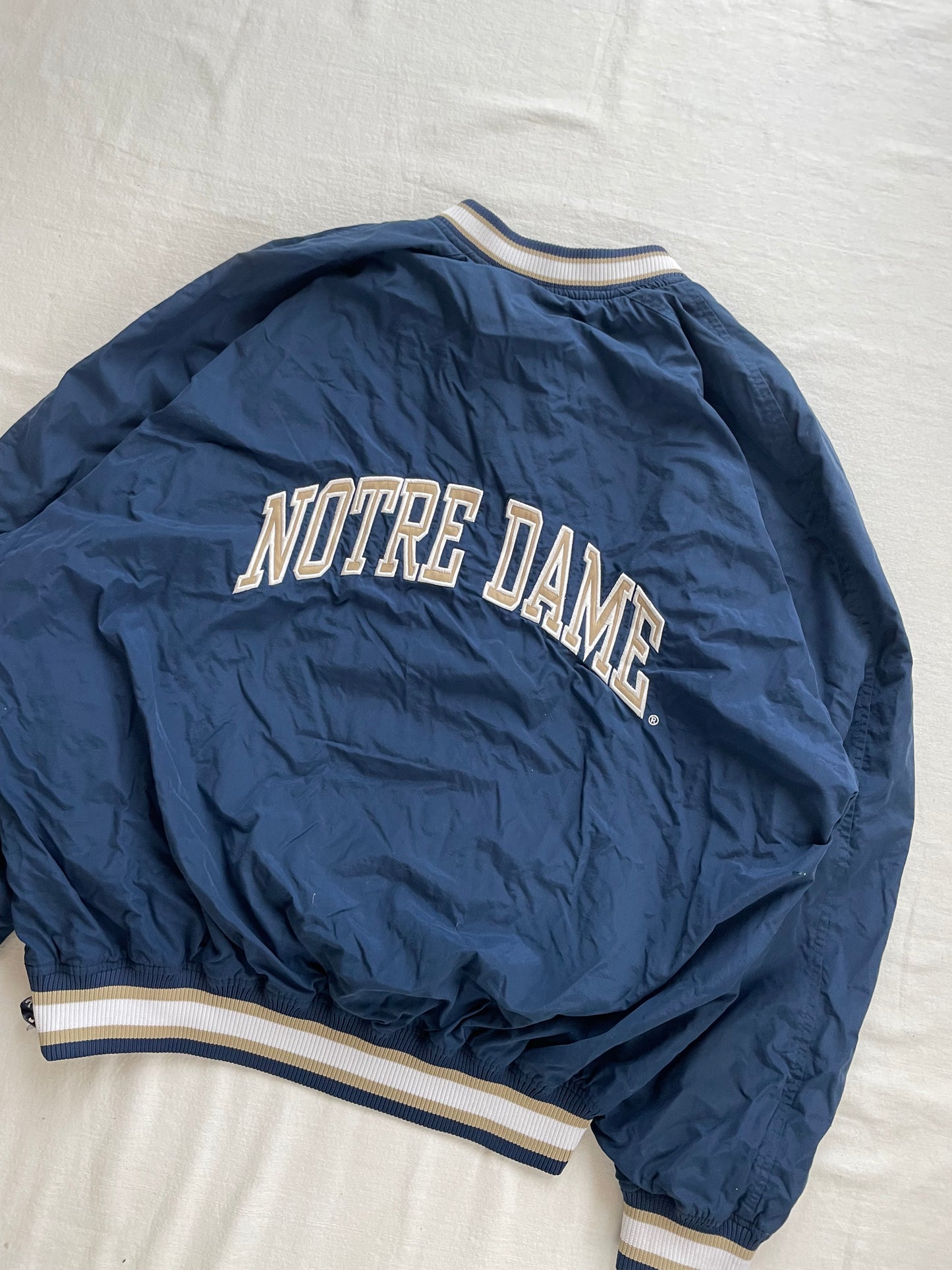 Vintage Notre Dame Windbreaker Pullover Large