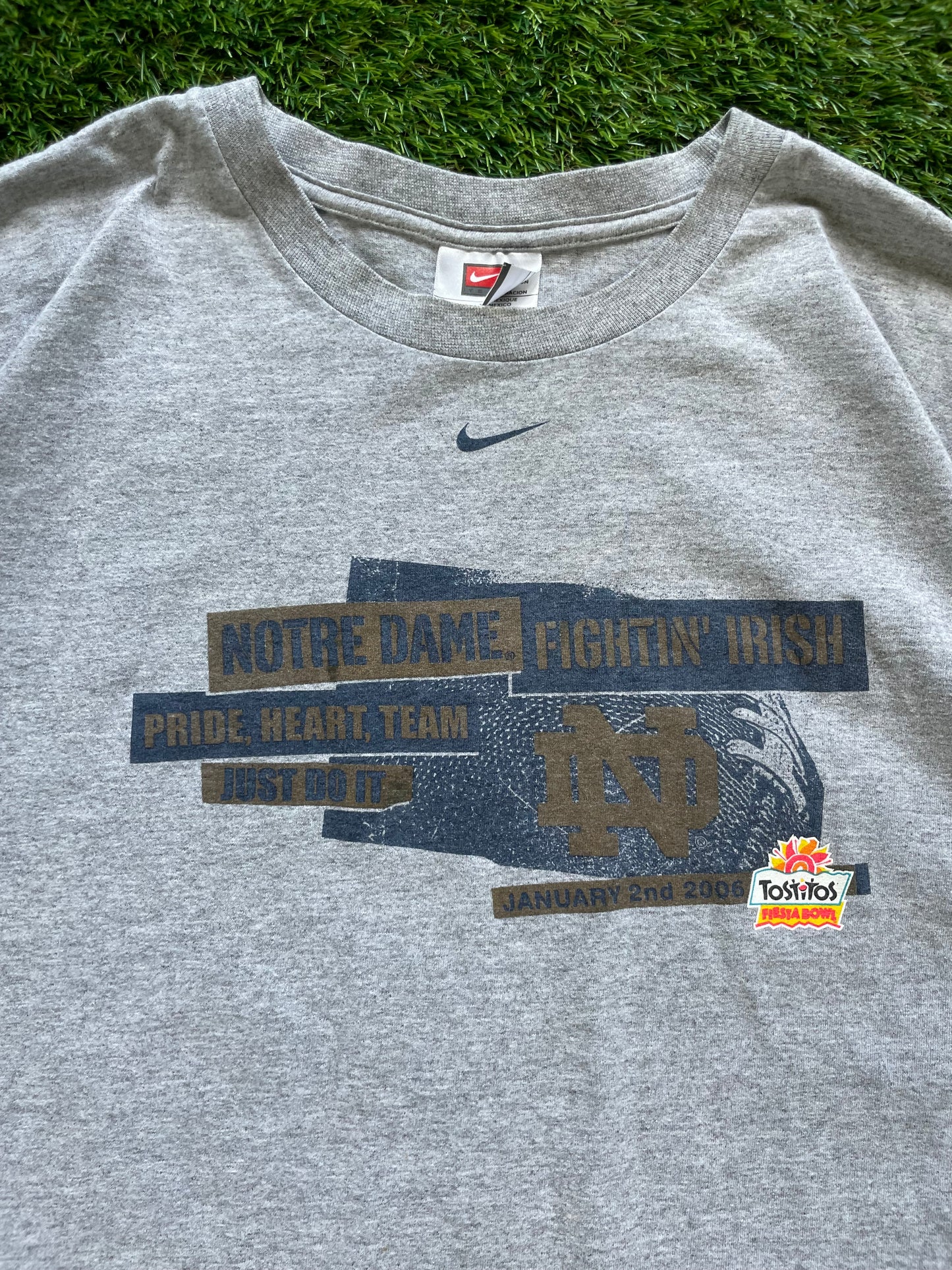 Vintage Notre Dame 2006 Fiesta Bowl Nike Football Tee XLarge