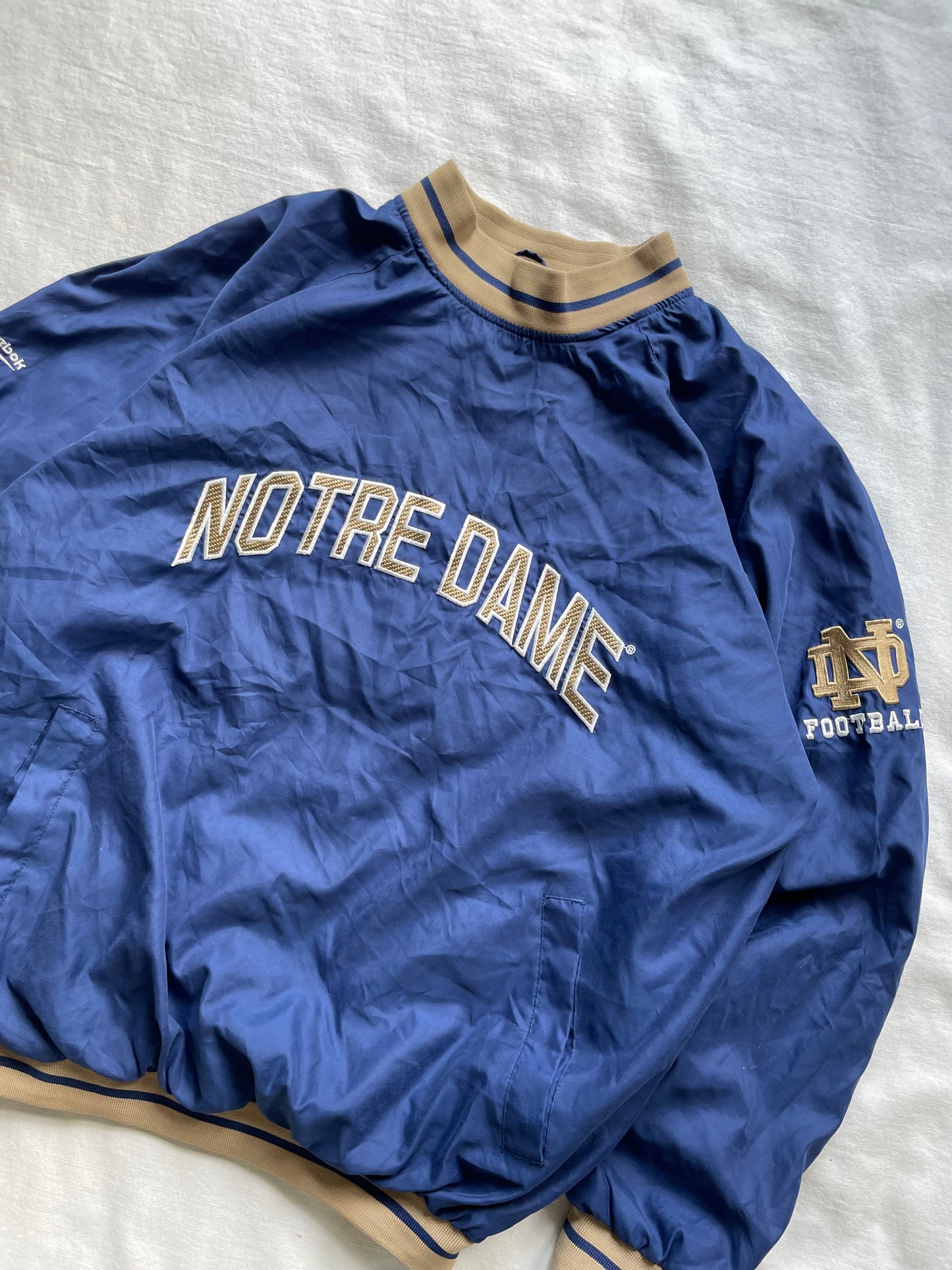 Vintage Notre Dame Football Pullover Windbreaker Large/XLarge