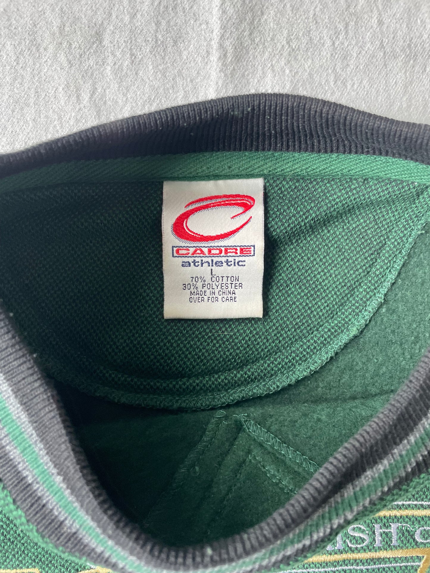 Vintage Notre Dame Green Crewneck Large