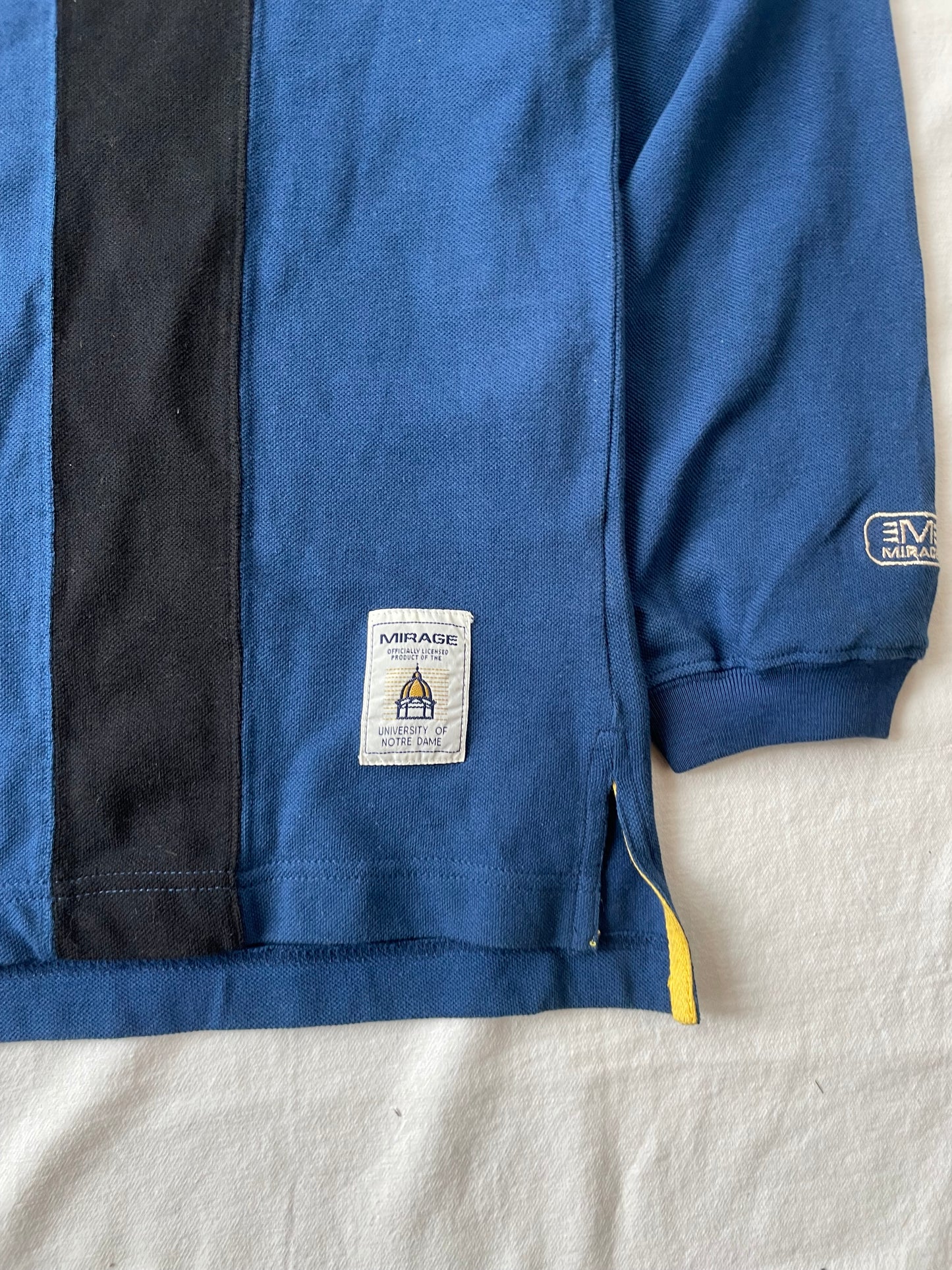 Vintage Notre Dame Long Sleeve Polo Large