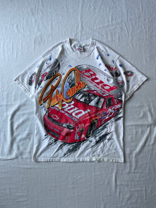 Vintage Budweiser Racing Tee Large