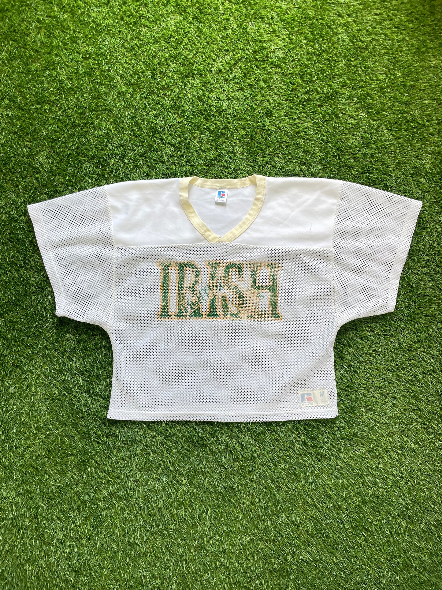 Vintage Notre Dame Irish Cropped  Football Jersey Small/Medium