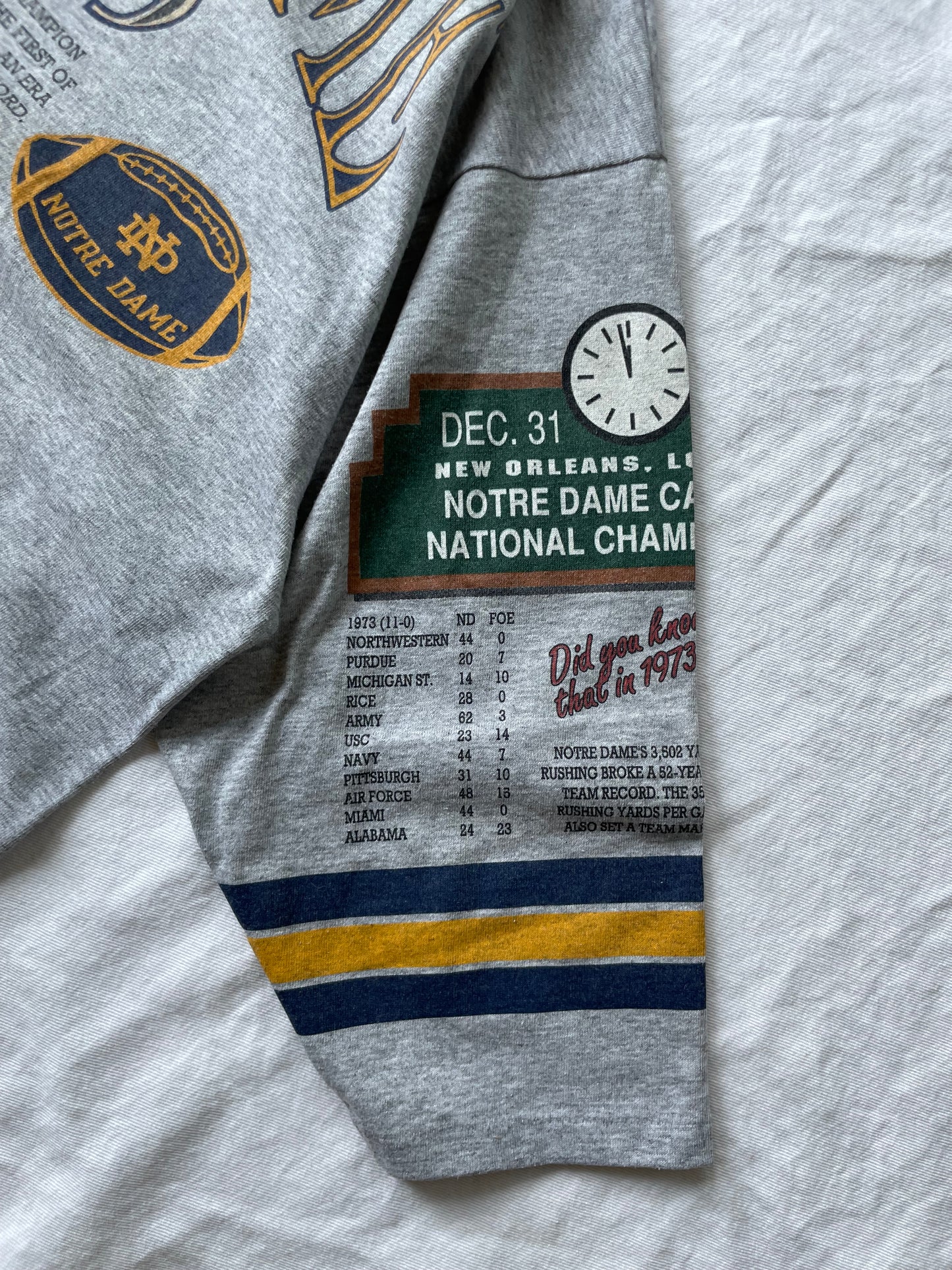 Vintage Notre Dame Football National Champions Shirt XLarge