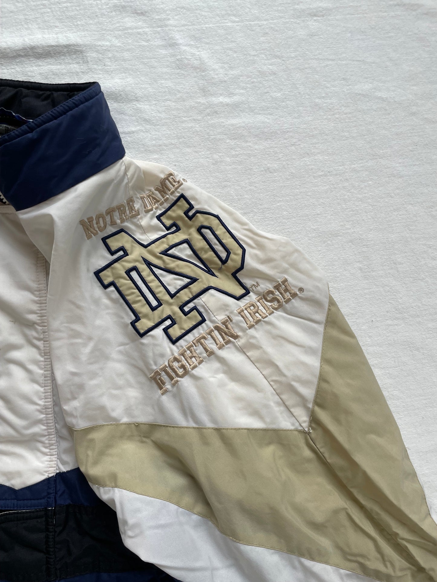 Vintage Notre Dame Windbreaker Jacket Large