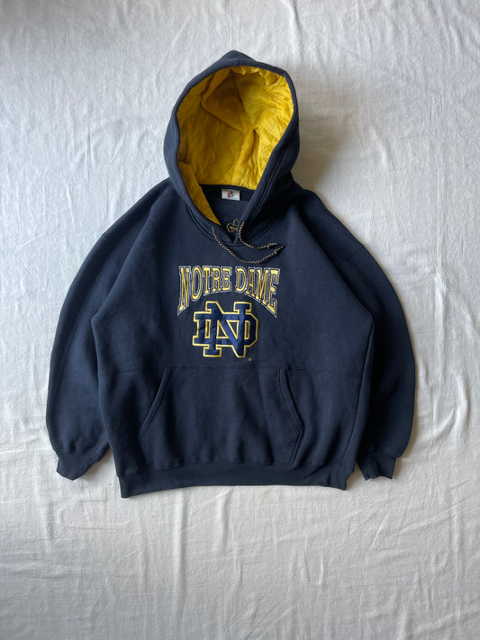 Vintage Notre Dame Hoodie Large