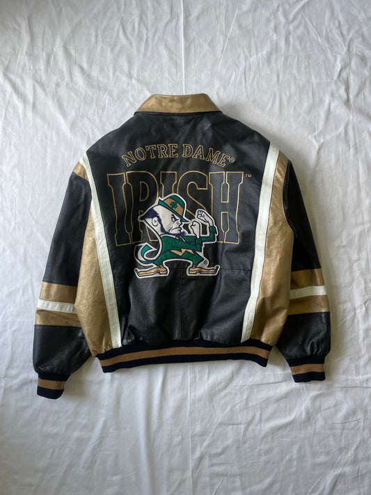 Vintage Notre Dame Leather Jacket 2XL