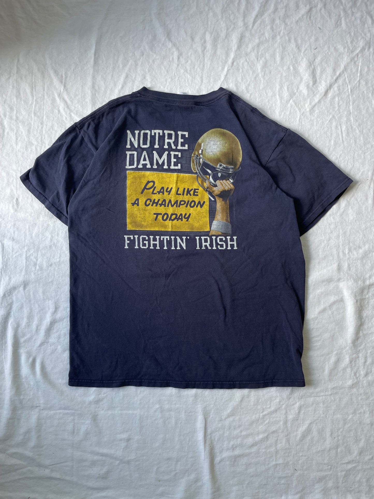 Vintage Notre Dame Play Like A Champion Today Tee XLarge/2XL
