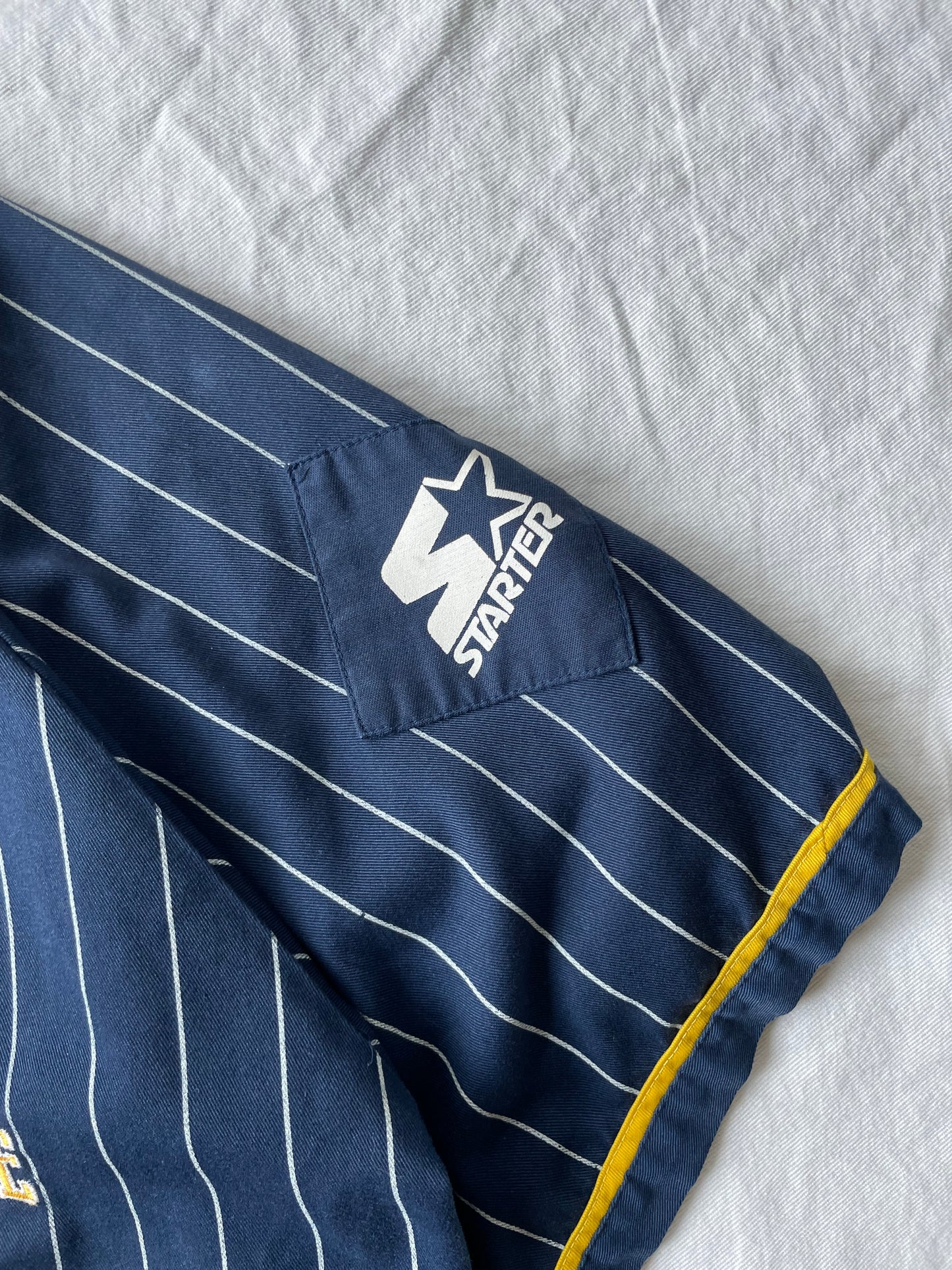 Vintage Notre Dame Pinstriped Baseball Jersey XLarge
