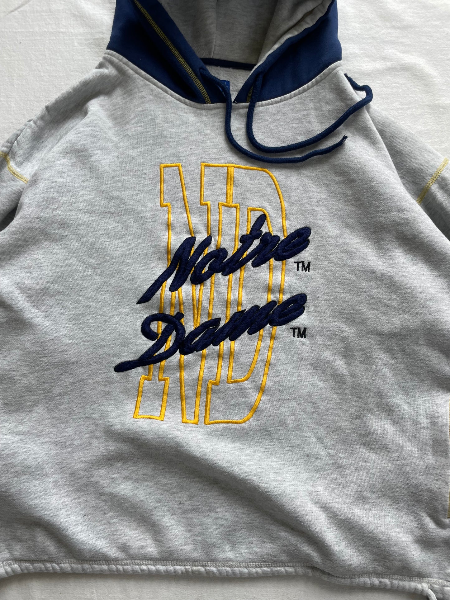 Vintage Notre Dame Starter Hoodie Large