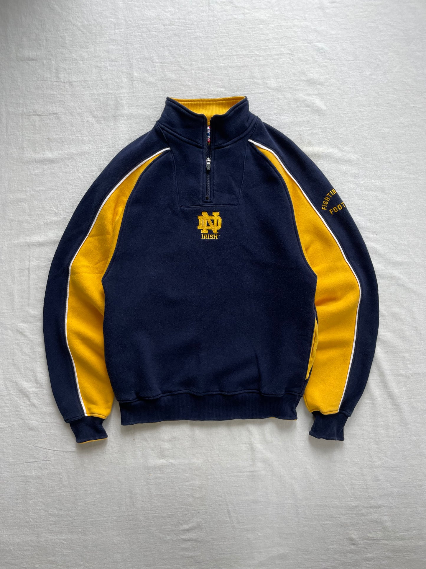 Vintage Notre Dame Quarter Zip Sweatshirt Small/Medium