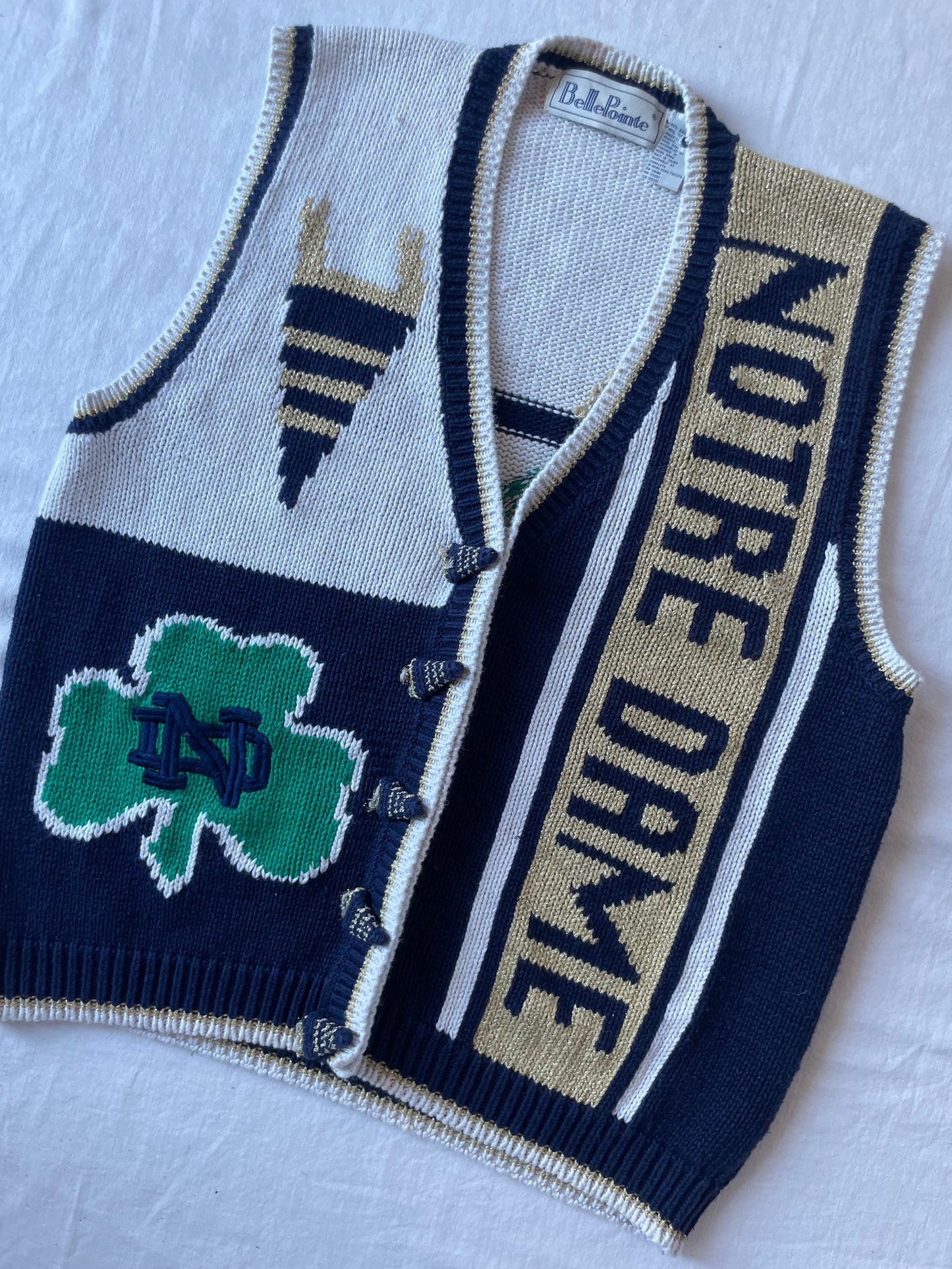 Vintage Notre Dame Sweater Vest XLarge