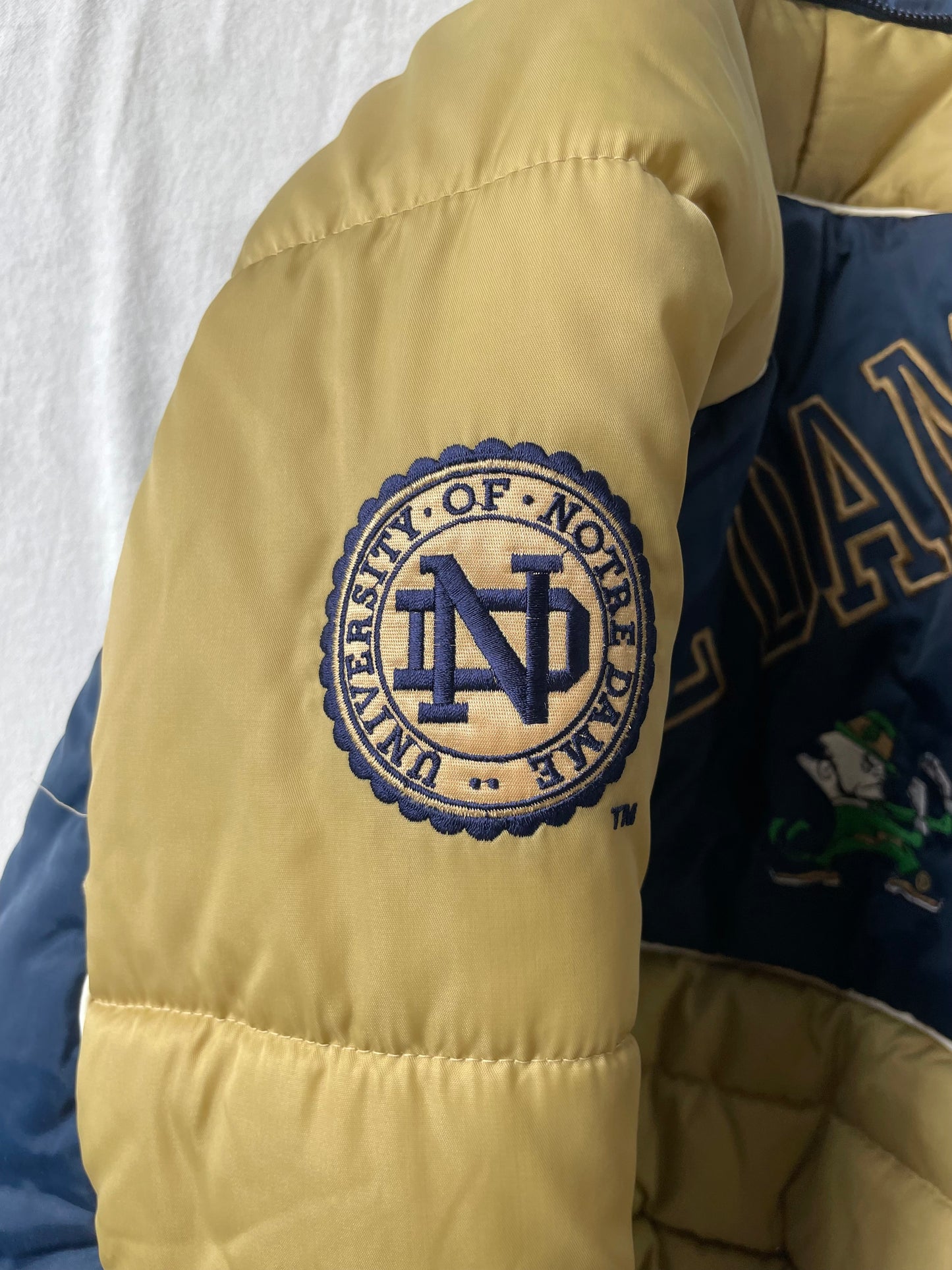 Vintage Notre Dame Puffer Jacket Large/XLarge