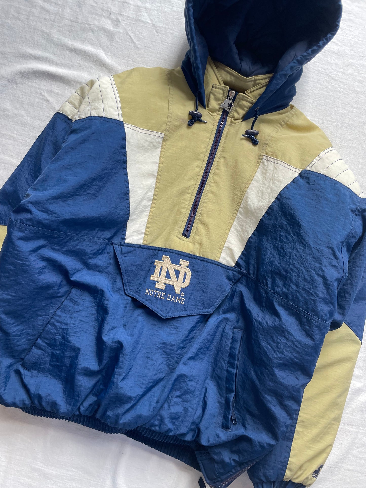Vintage Notre Dame Starter Puffer Jacket XLarge