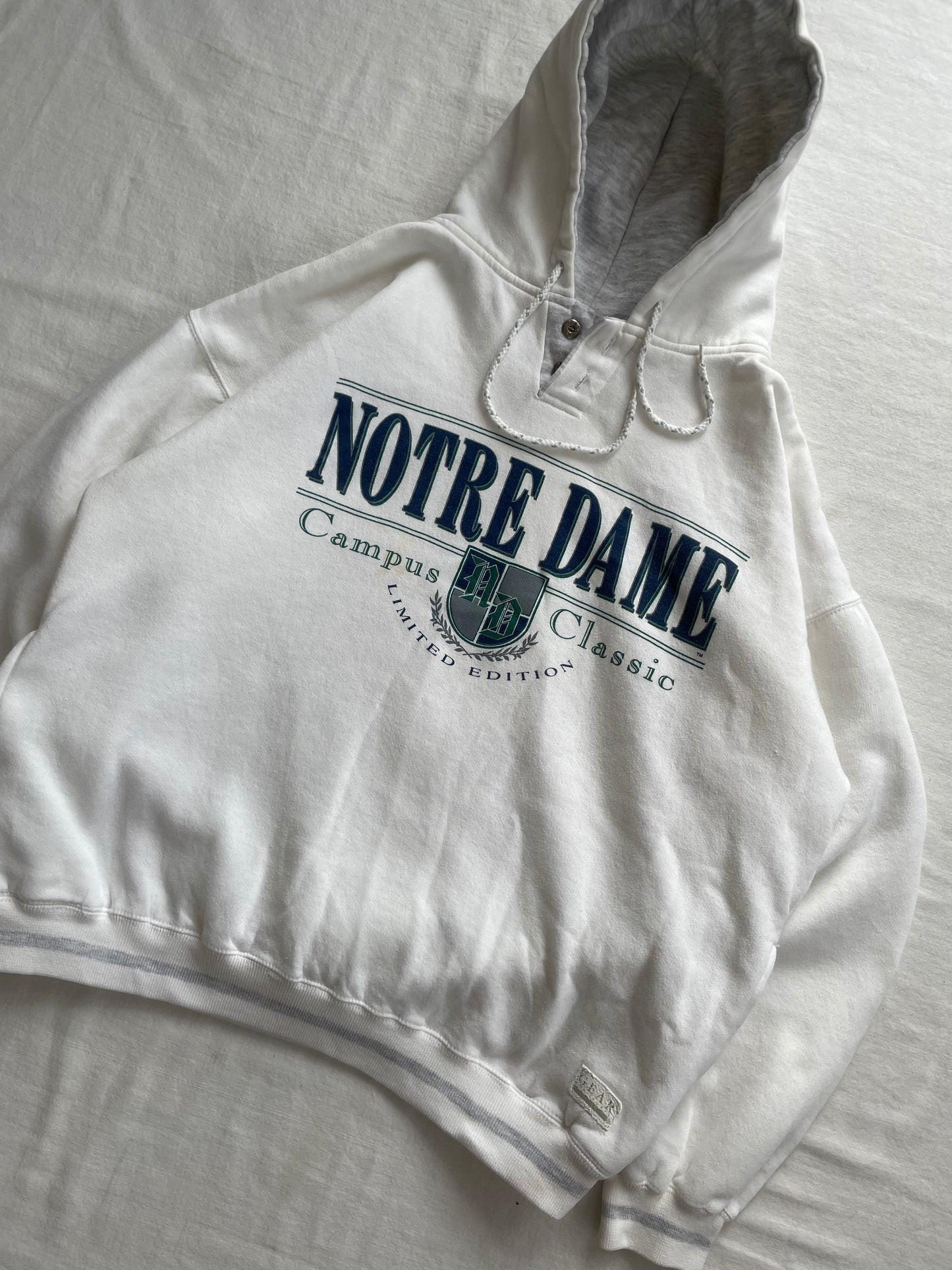Vintage Notre Dame Hoodie XLarge