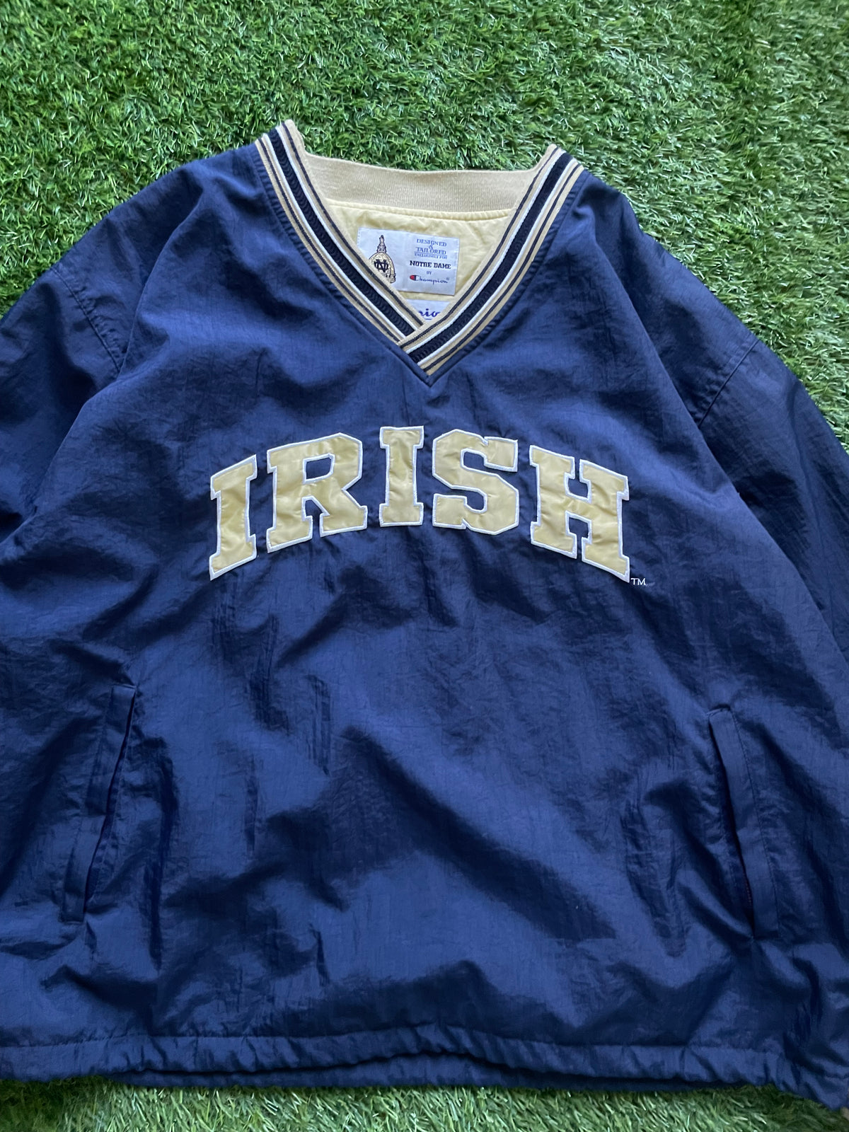 Vintage Notre Dame Irish Pullover Windbreaker XLarge