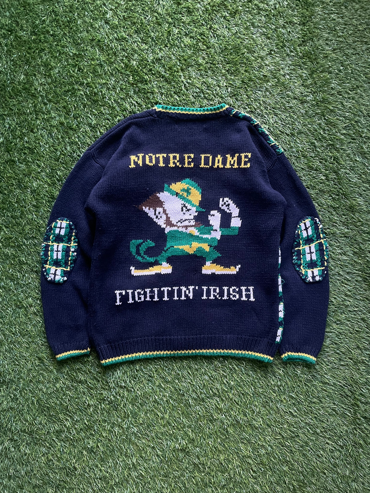 Vintage Notre Dame Cardigan Sweater Small