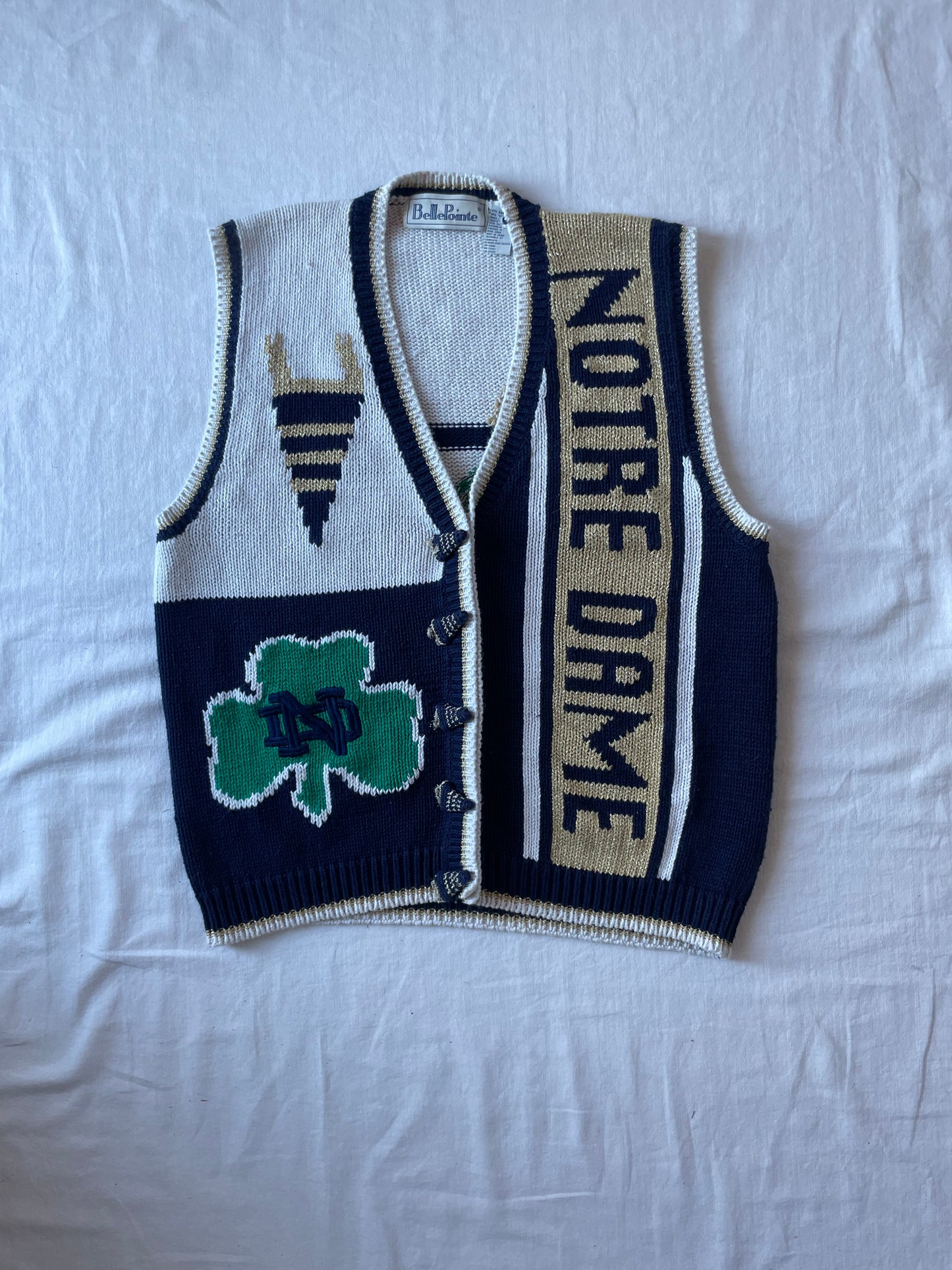 Vintage Notre Dame Sweater Vest XLarge