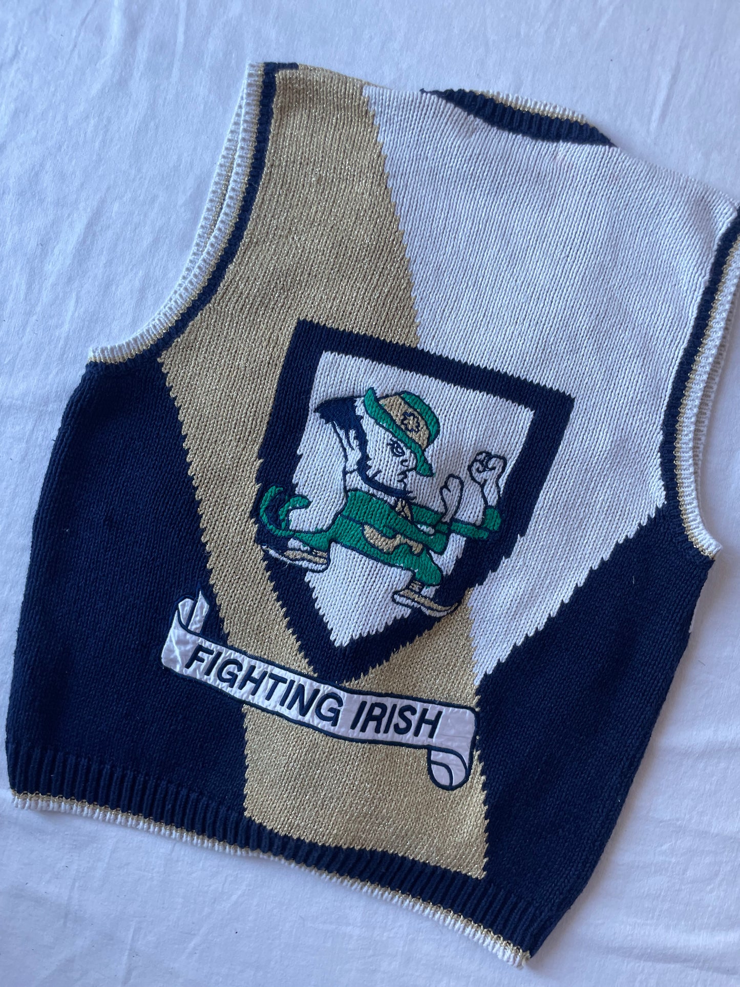 Vintage Notre Dame Sweater Vest XLarge