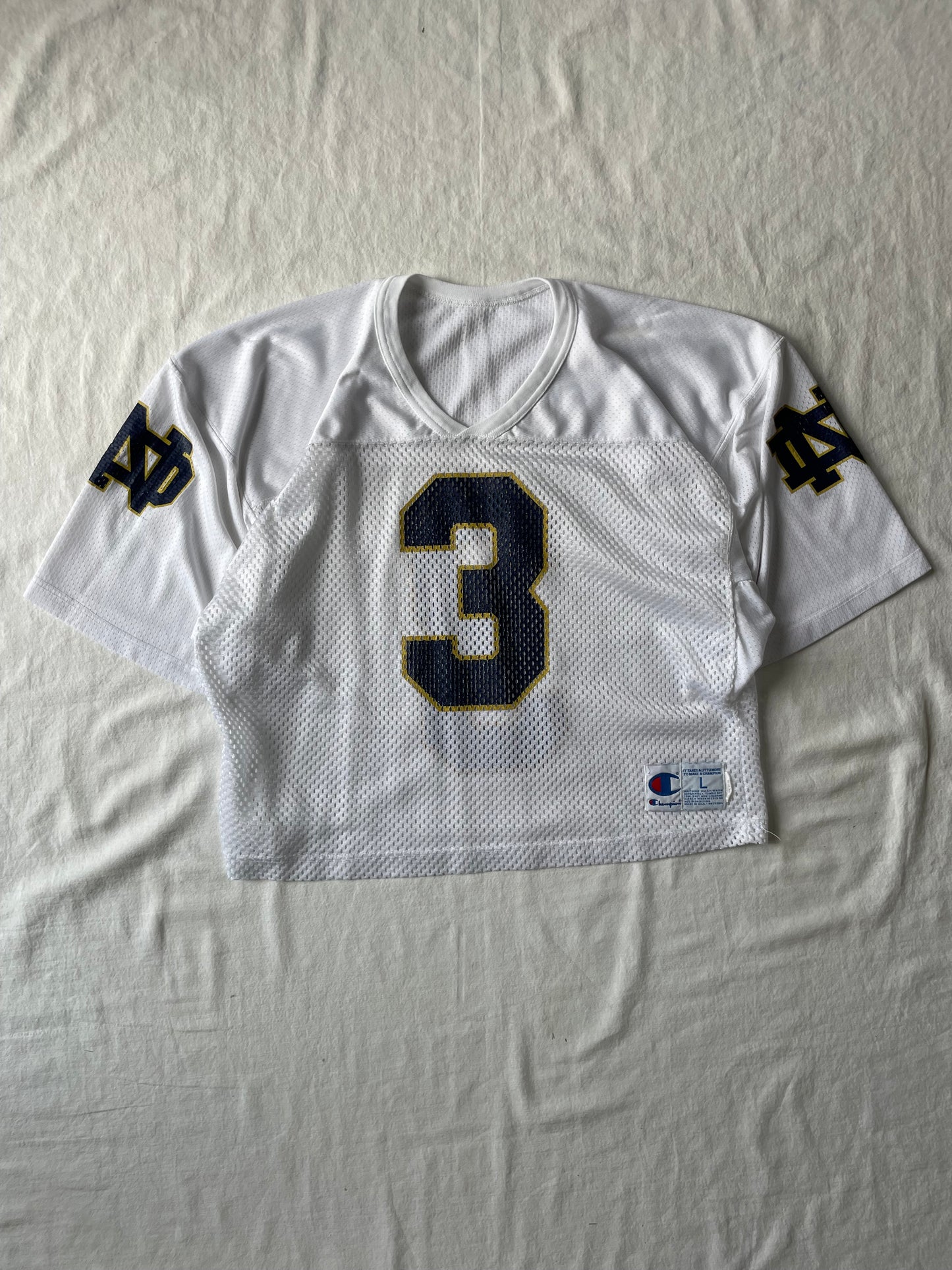 Vintage Notre Dame Mesh Football Champion Jersey Large