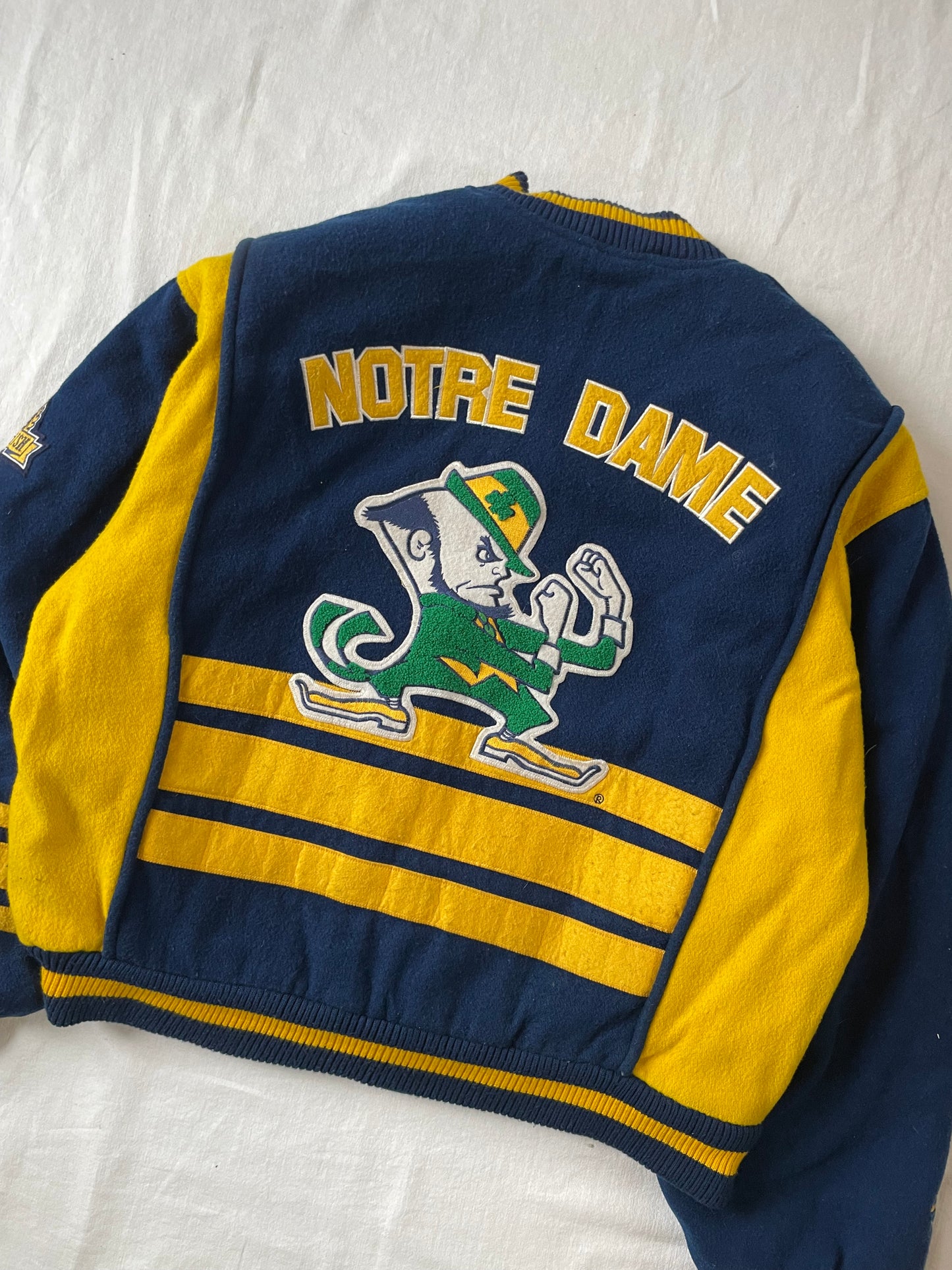 Vintage Notre Dame Bomber Jacket Medium