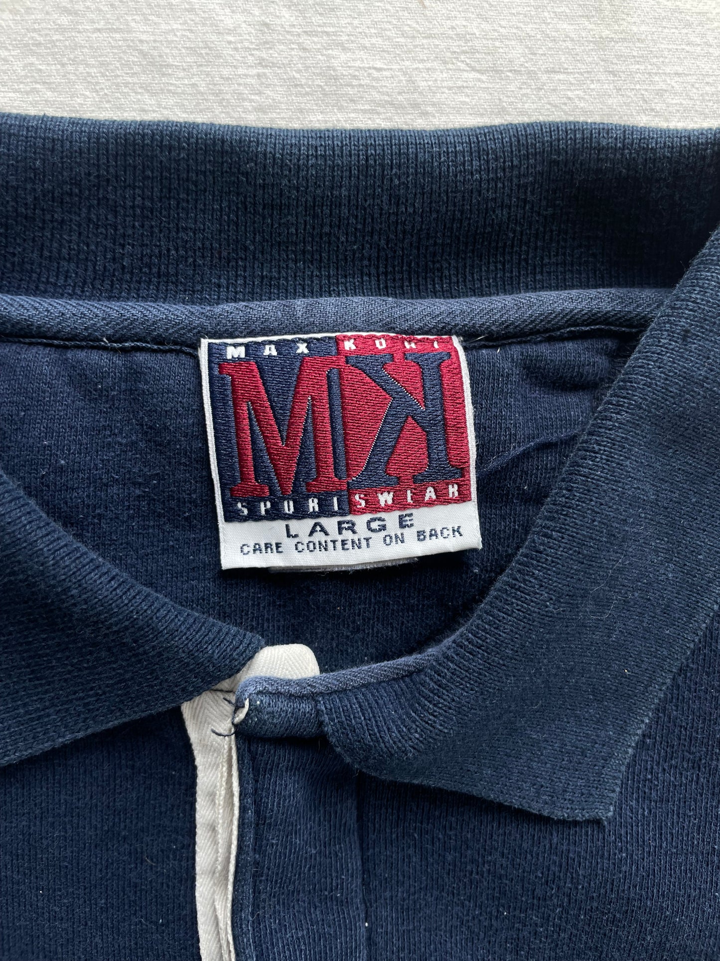 Vintage Notre Dame Rugby Polo Sweatshirt Large