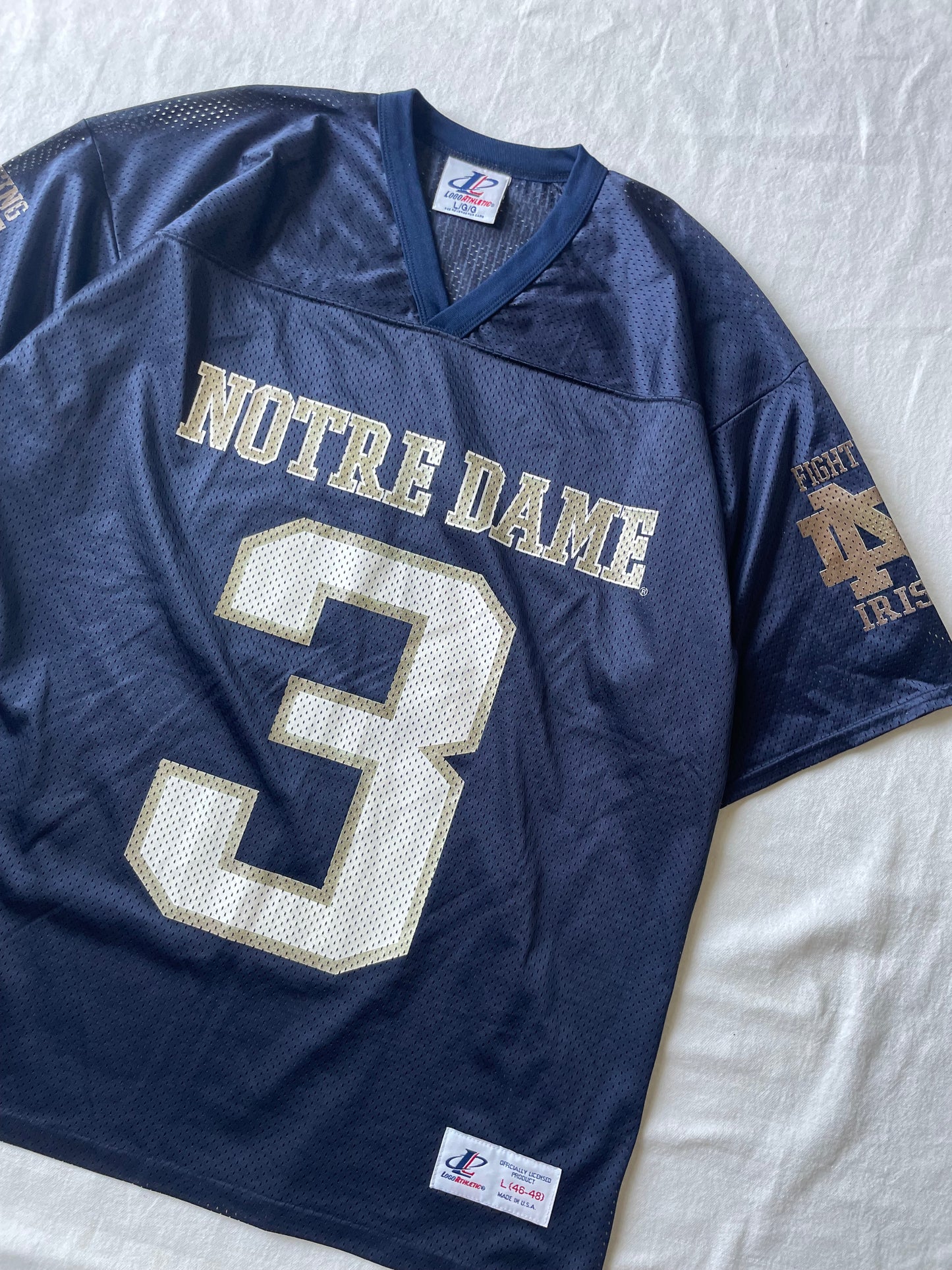 Vintage Notre Dame Football Jersey Large