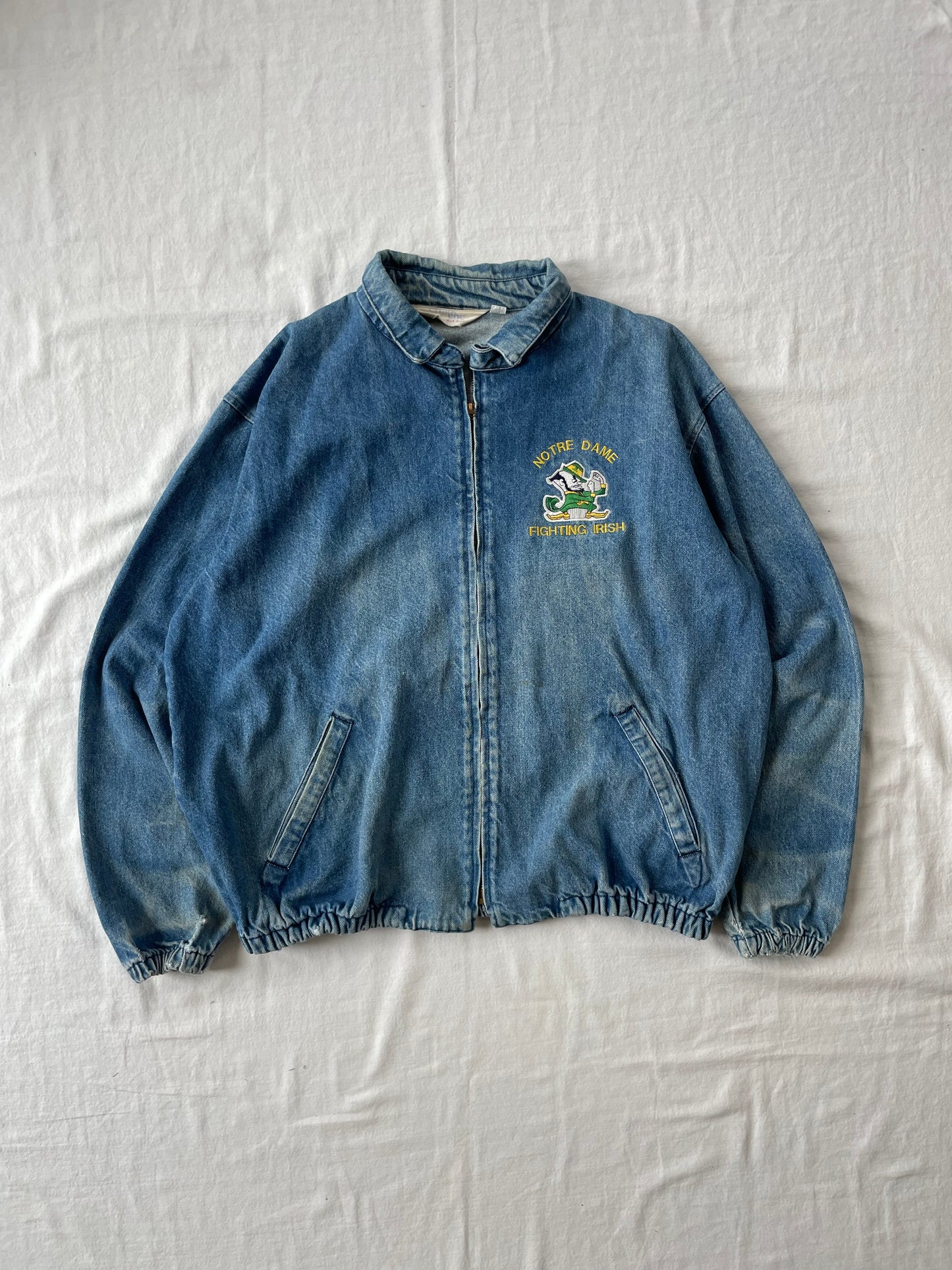 Vintage Notre Dame Denim Jacket  XLarge