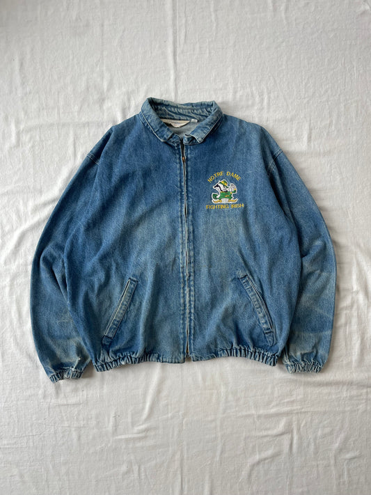 Vintage Notre Dame Denim Jacket  XLarge