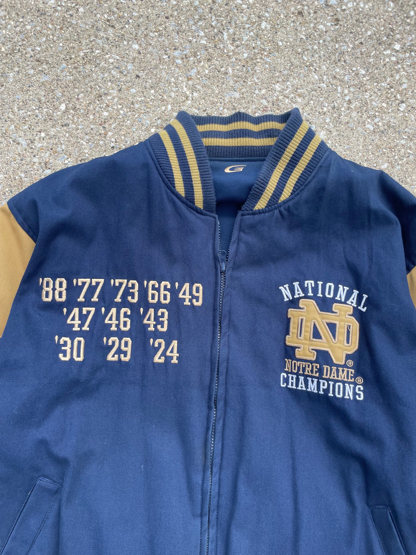 Vintage Notre Dame National Champions Reversible Varsity Jacket XLarge