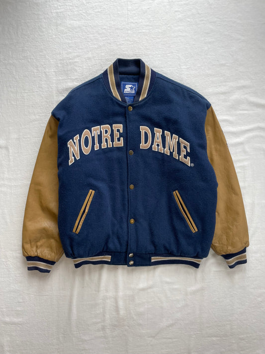 Vintage Notre Dame Varsity Jacket Large