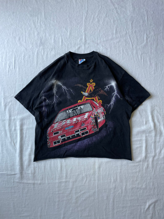 Vintage Budweiser Cropped Racing Tee XLarge