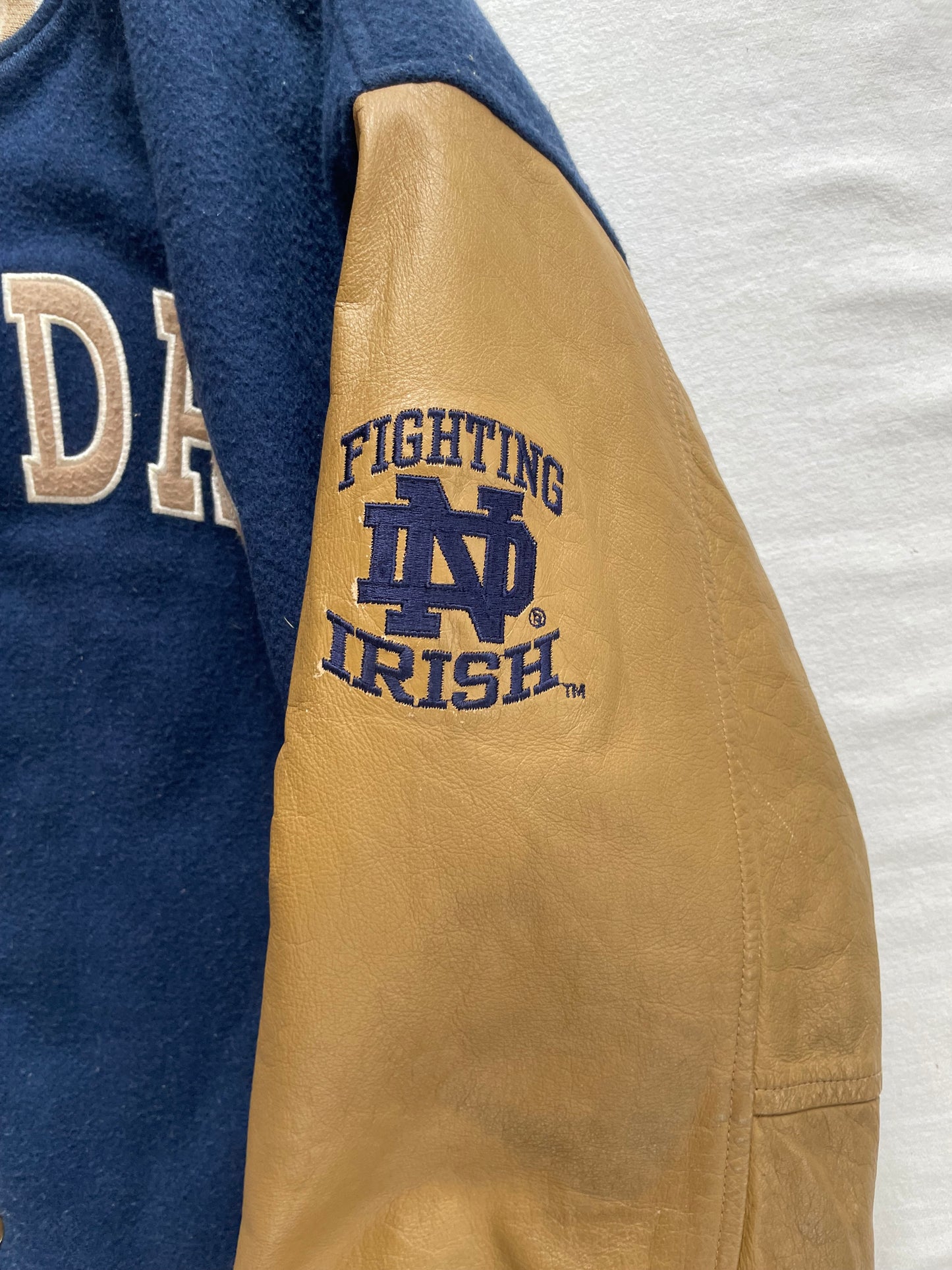 Vintage Notre Dame Varsity Jacket Large