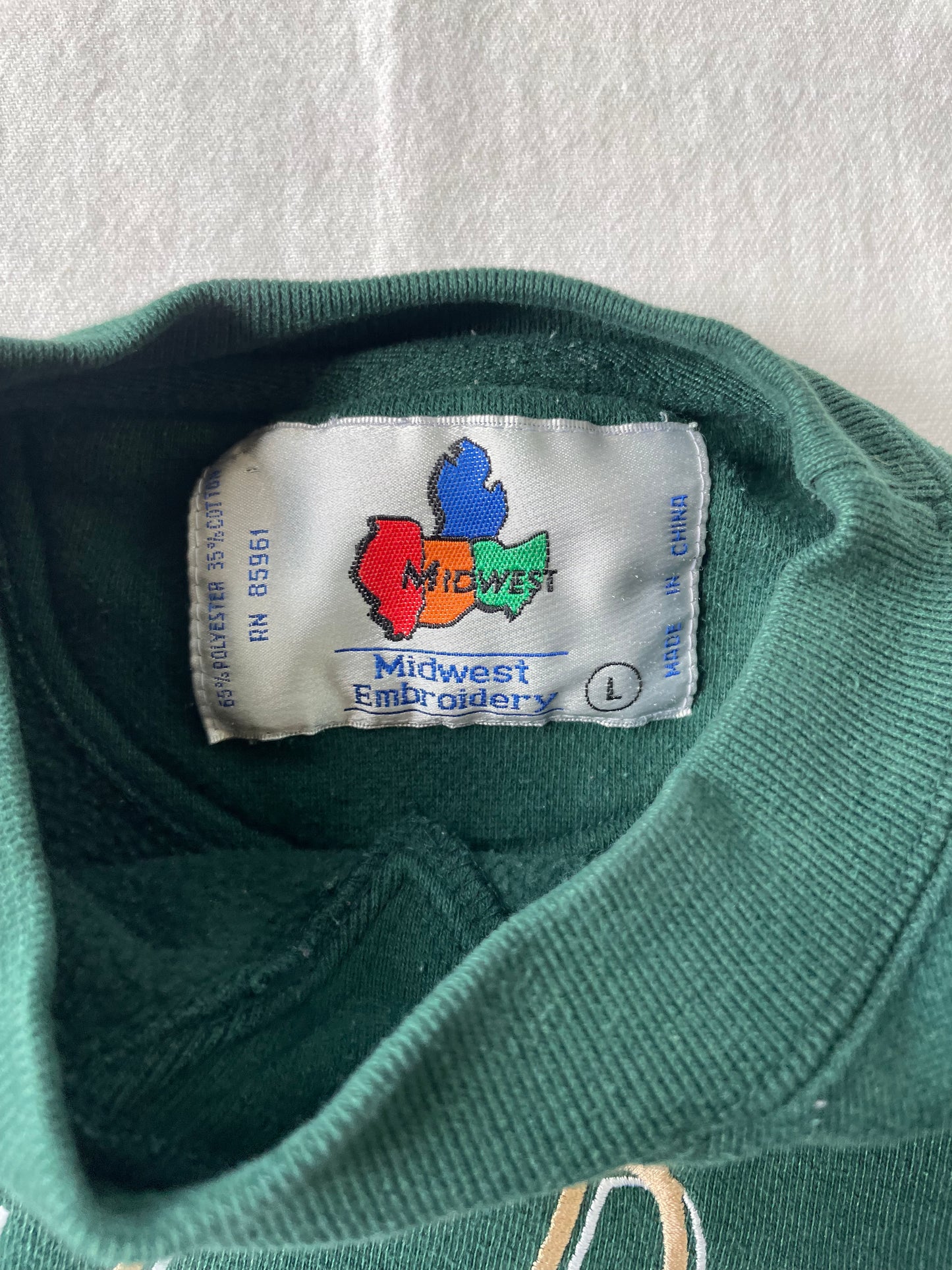 Vintage Notre Dame Green Crewneck Medium
