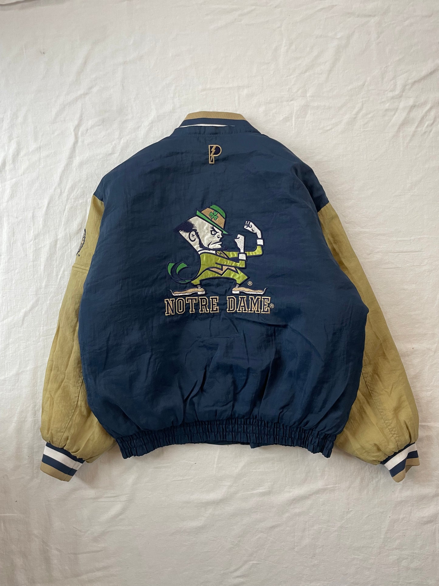 Vintage Notre Dame Reversible Puffer Jacket Large