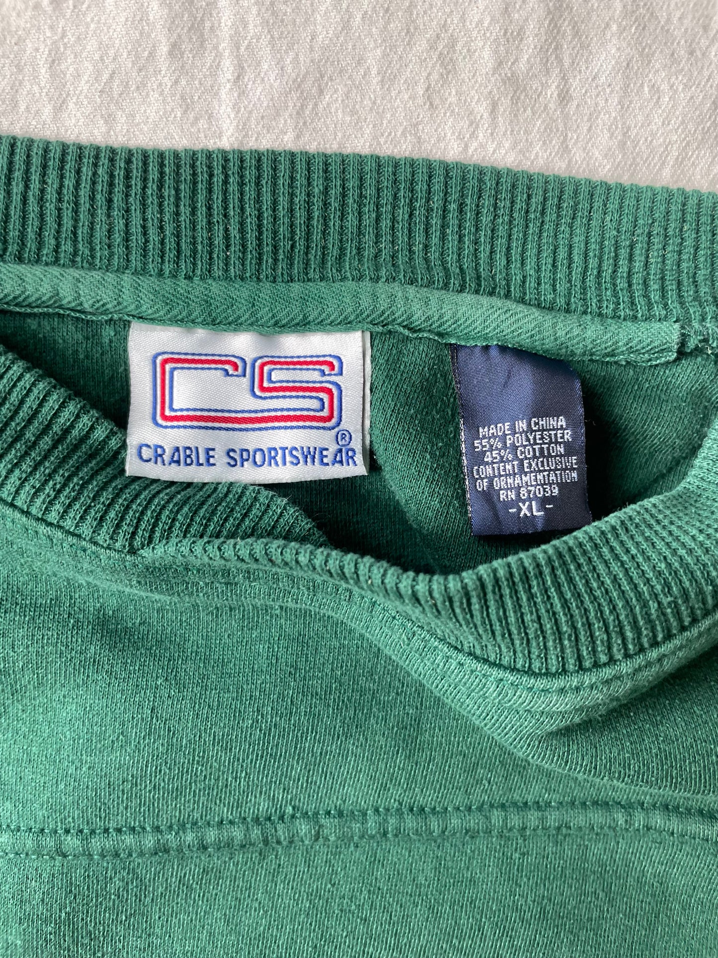 Vintage Notre Dame Green Crewneck XLarge