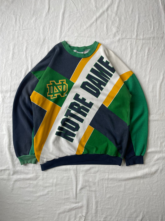 Vintage Notre Dame Irish Multicolored Crewneck XLarge