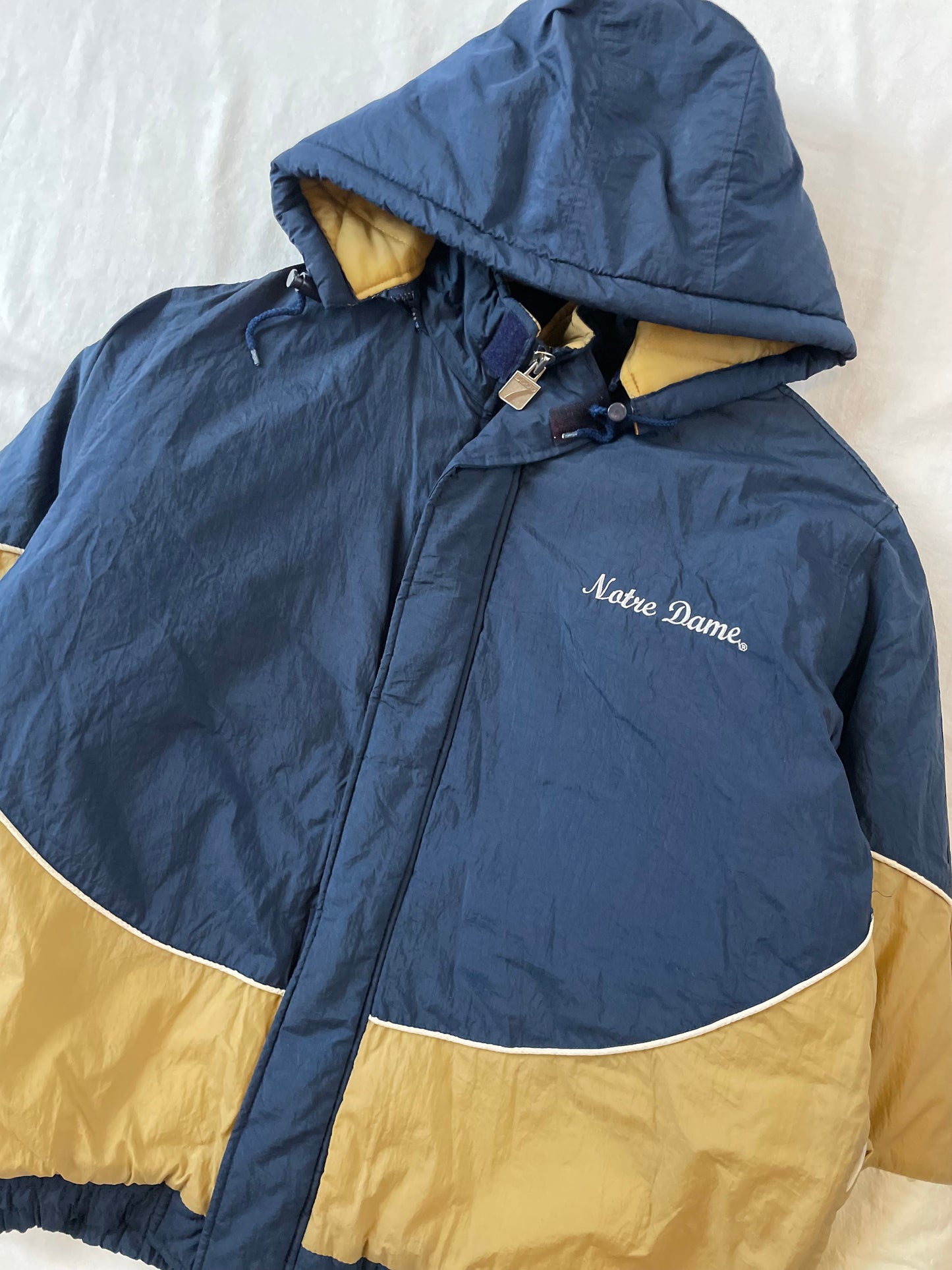 Vintage Notre Dame Puffer Jacket XLarge